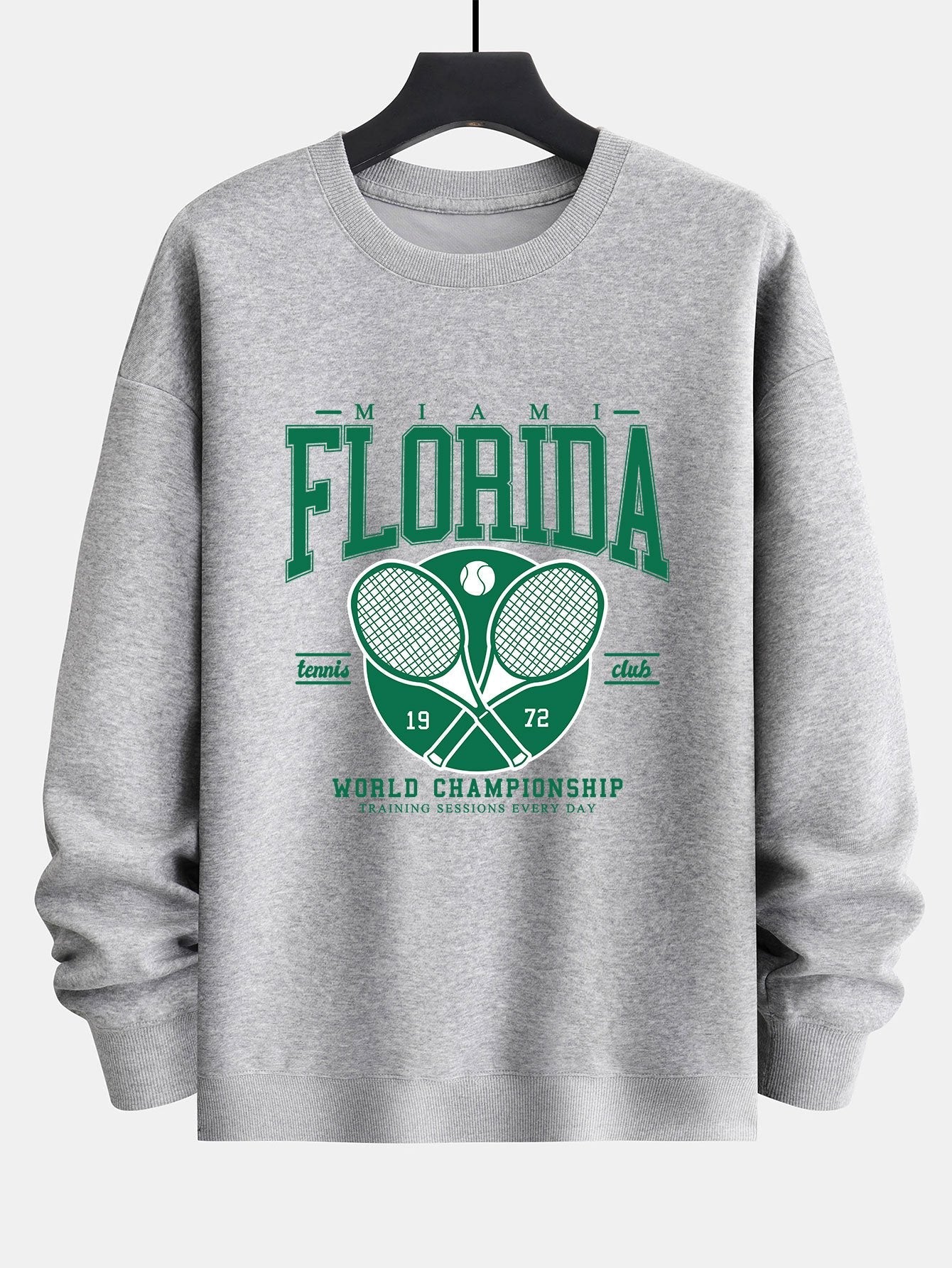 Sweat-shirt coupe décontractée à imprimé Florida Tennis