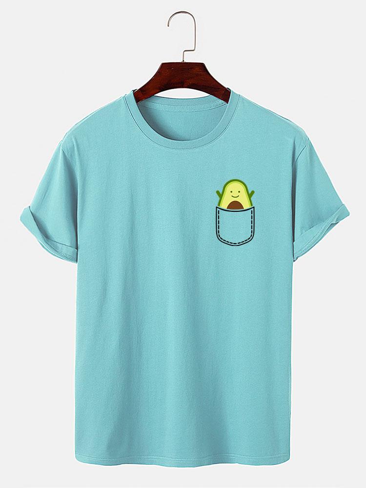 Pocket Avocado Print T-Shirt