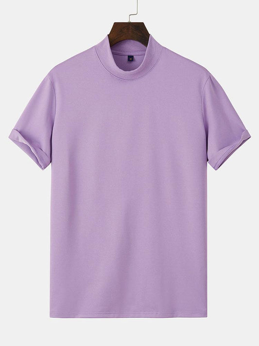 Short Sleeve Mock Neck T-Shirt