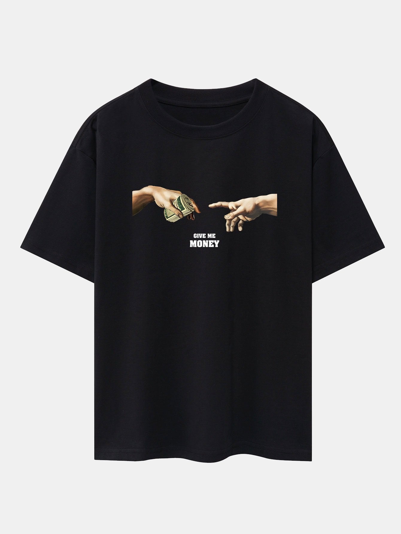 Hand Cash Print Drop Shoulder Oversize T-Shirt