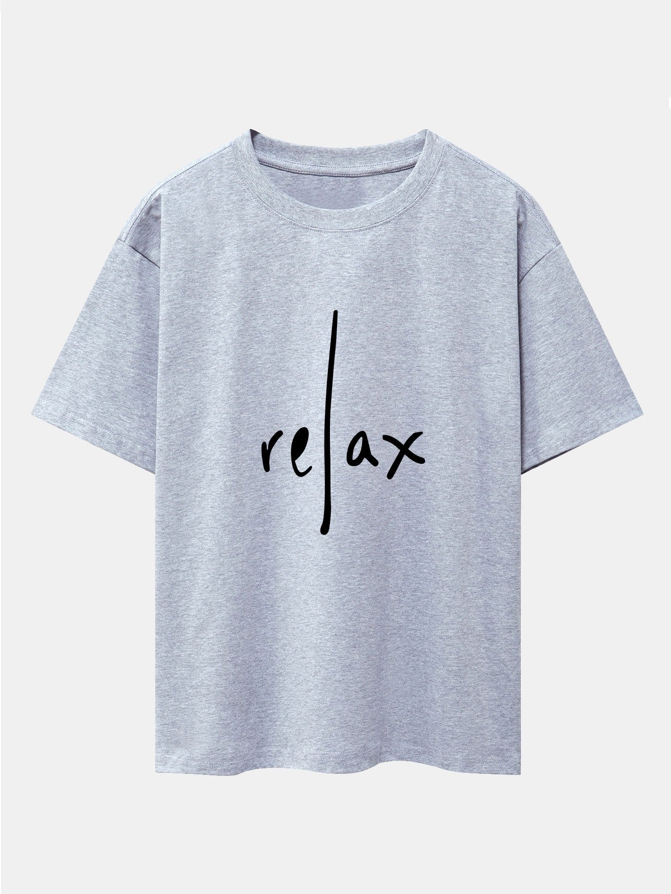 Relax Print Drop Shoulder Oversize T-Shirt