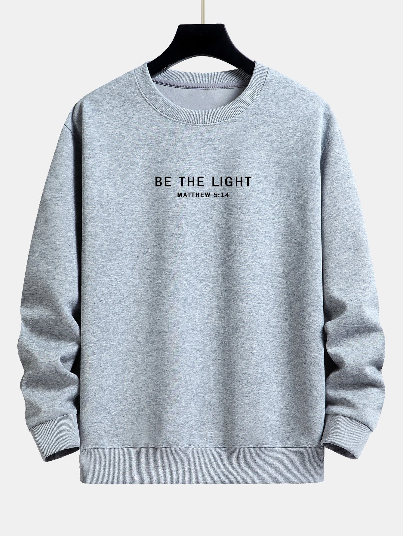 Sweat-shirt coupe décontractée à imprimé Be The Light