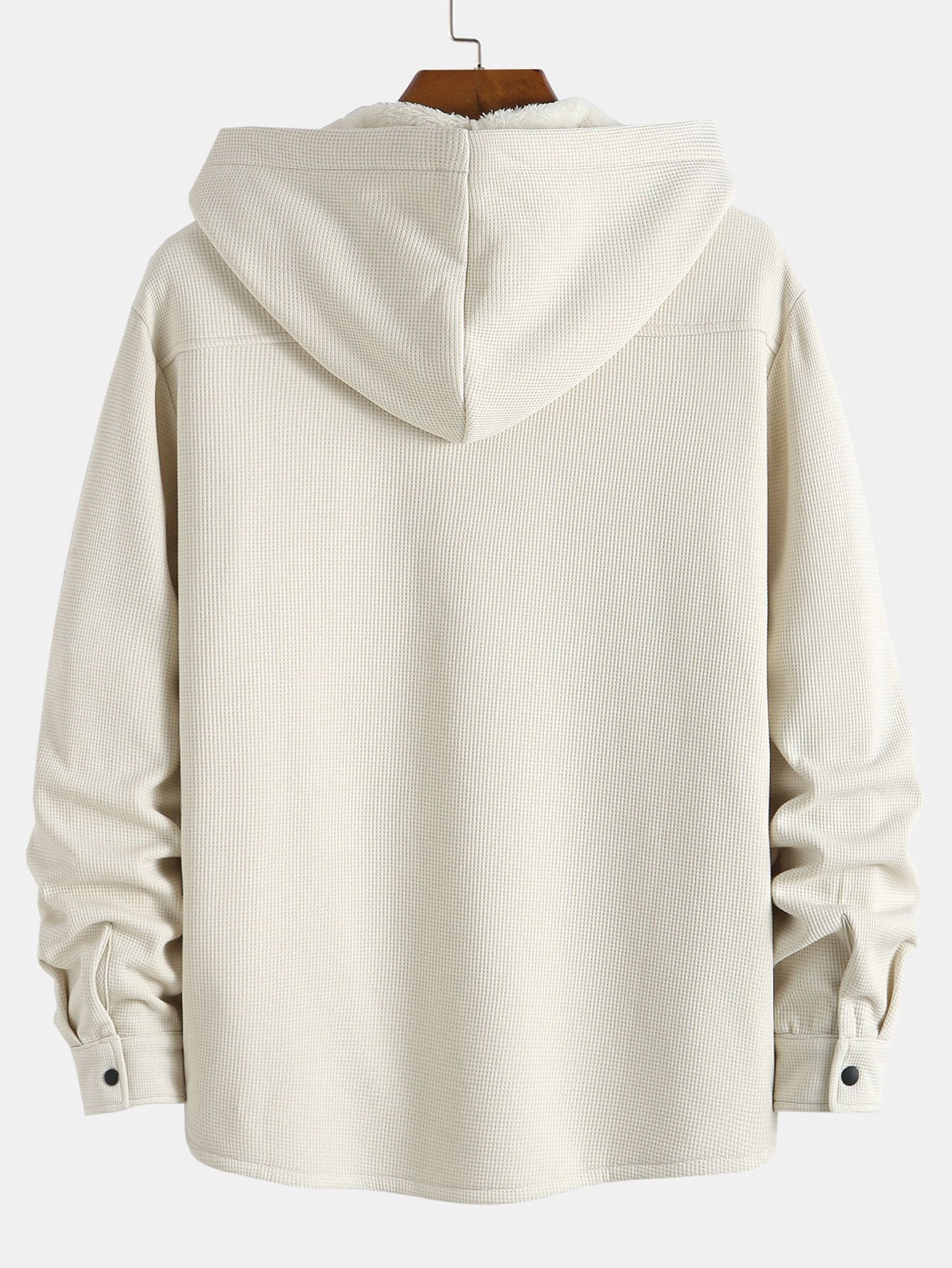 Waffle Hooded Fleece Lined Shirt