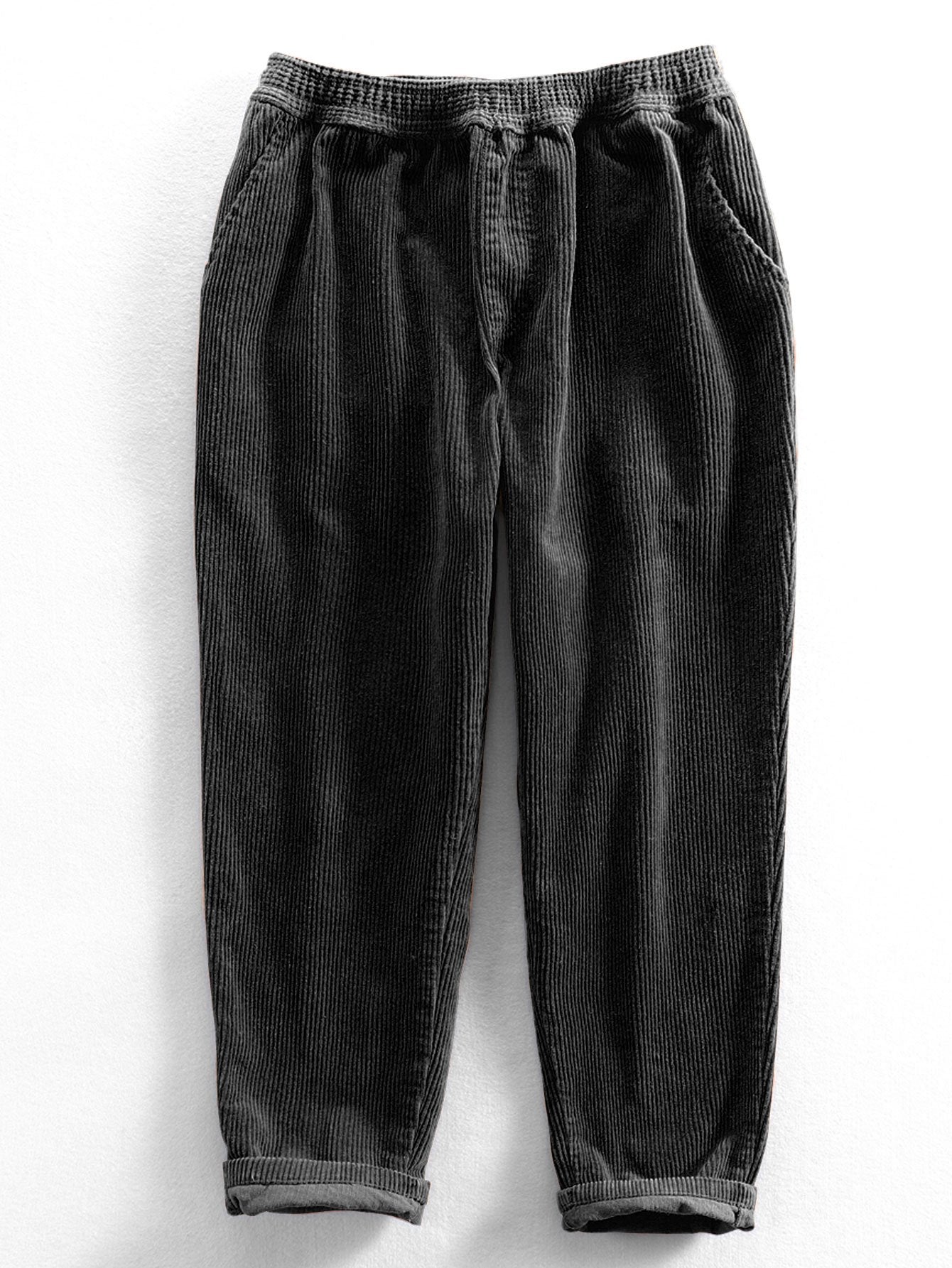 Cotton Corduroy Cropped Pants