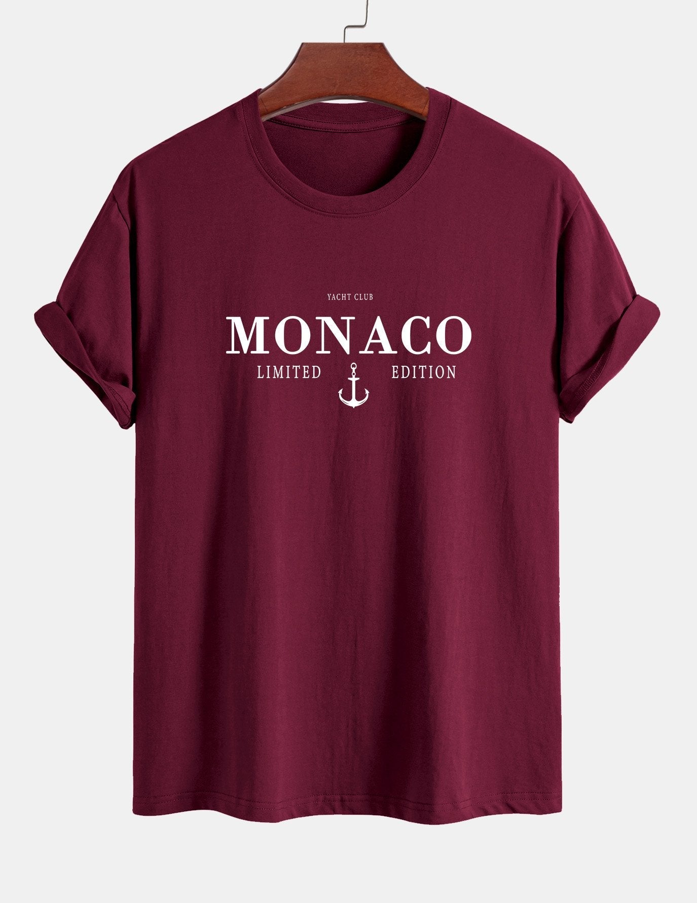 Regular Fit Monaco Slogan Cotton T-Shirt