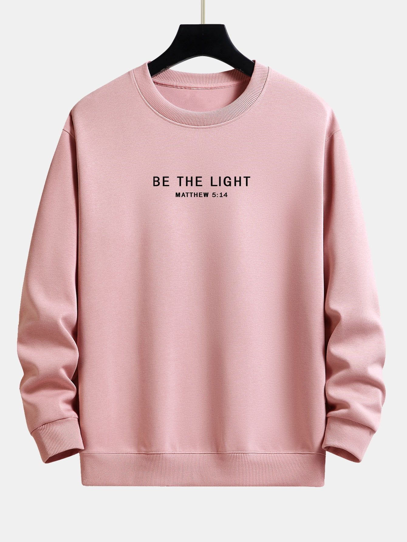 Sweat-shirt coupe décontractée à imprimé Be The Light