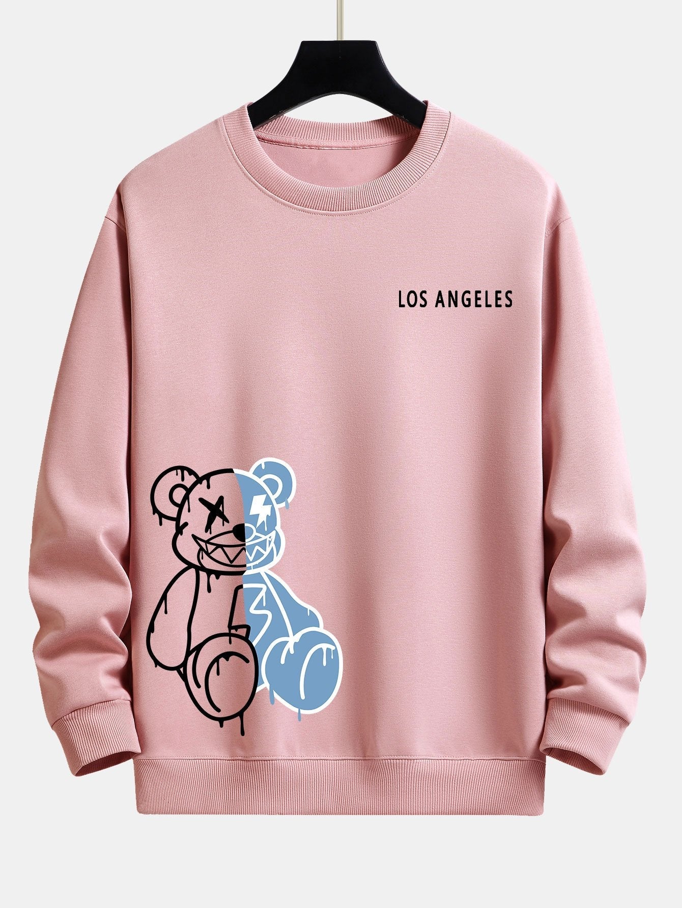 Los Angeles Dissolving Bear Print Relax Fit Sweatshirt