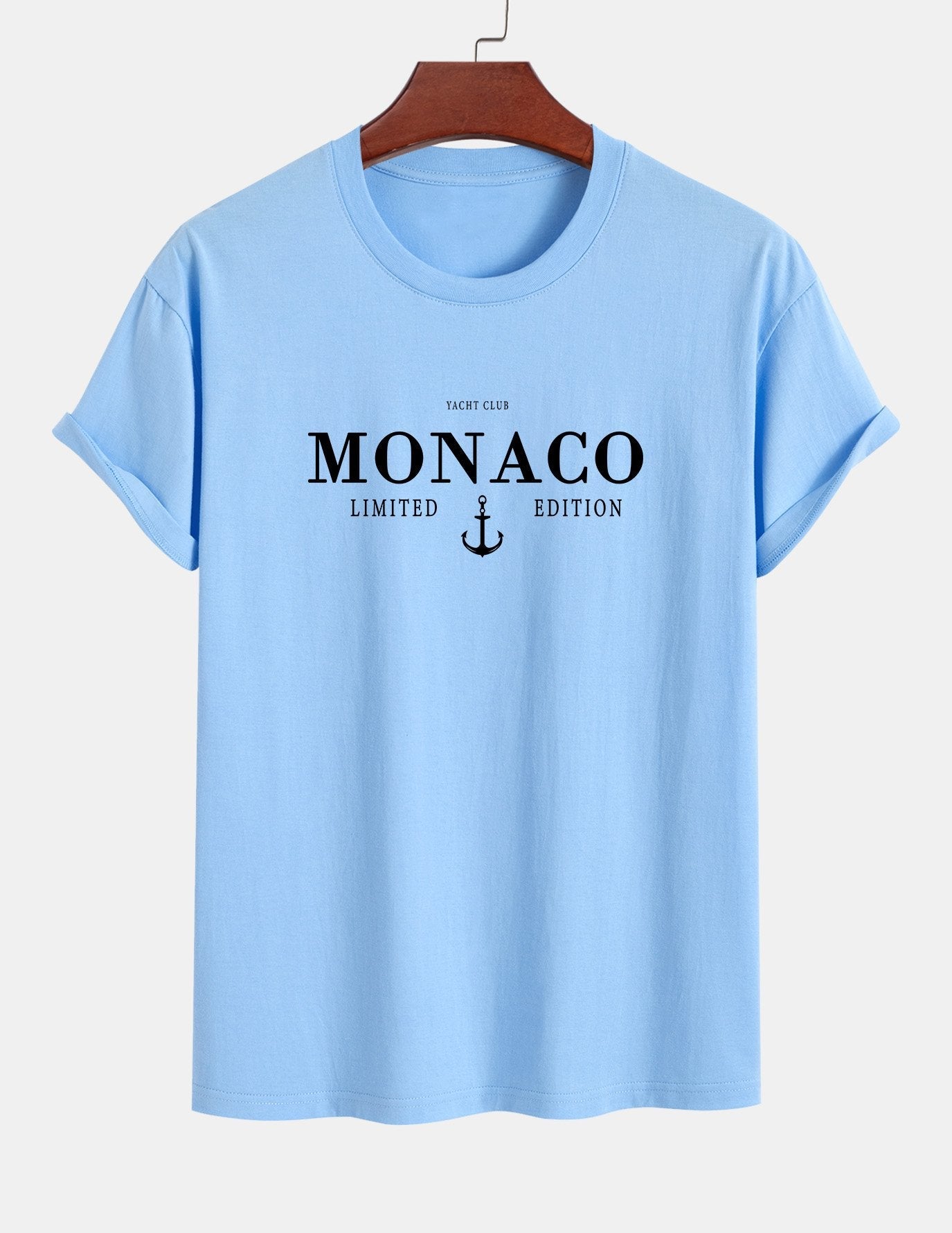 Regular Fit Monaco Slogan Cotton T-Shirt