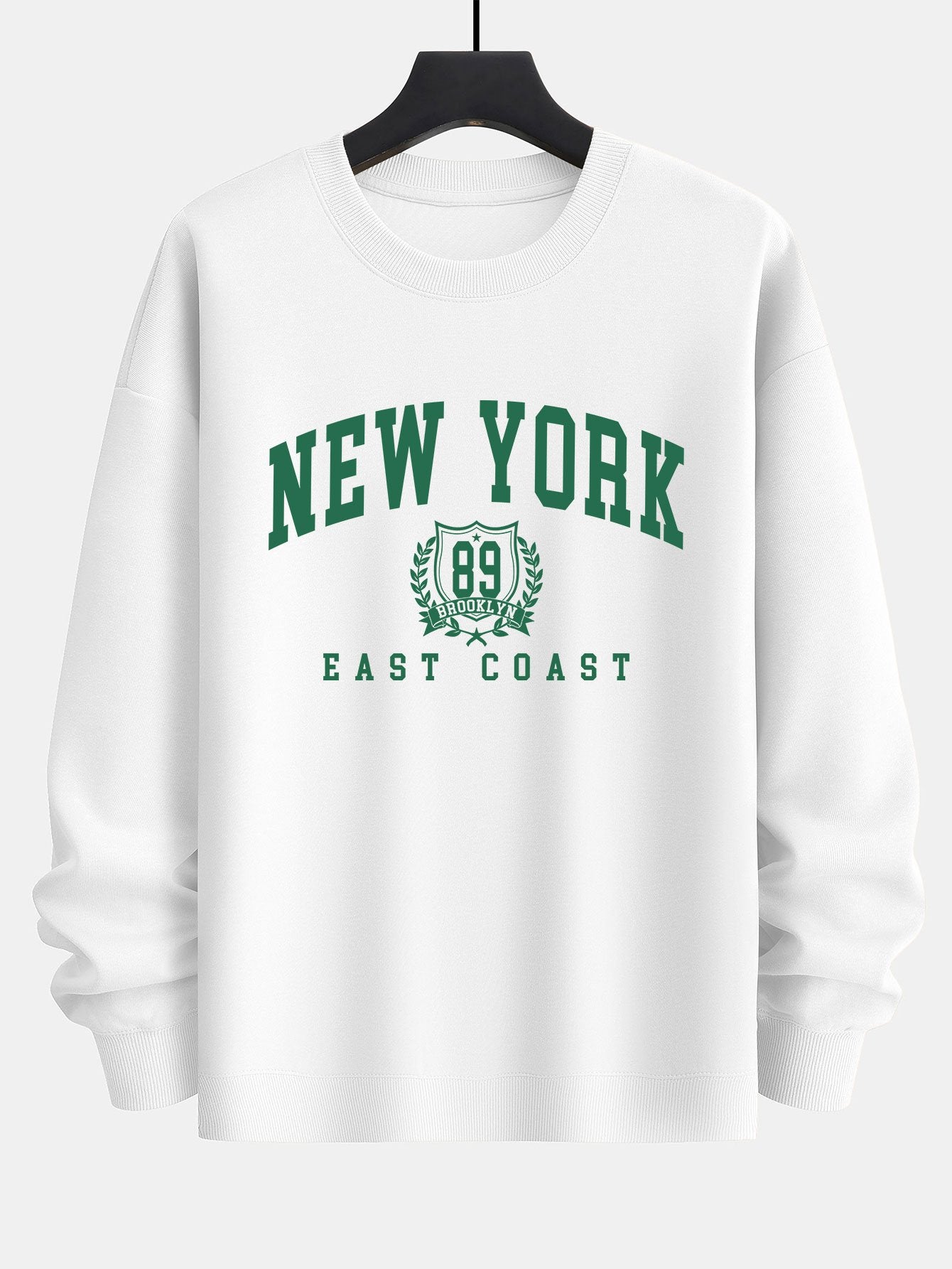 Sweat-shirt coupe décontractée à imprimé universitaire New York