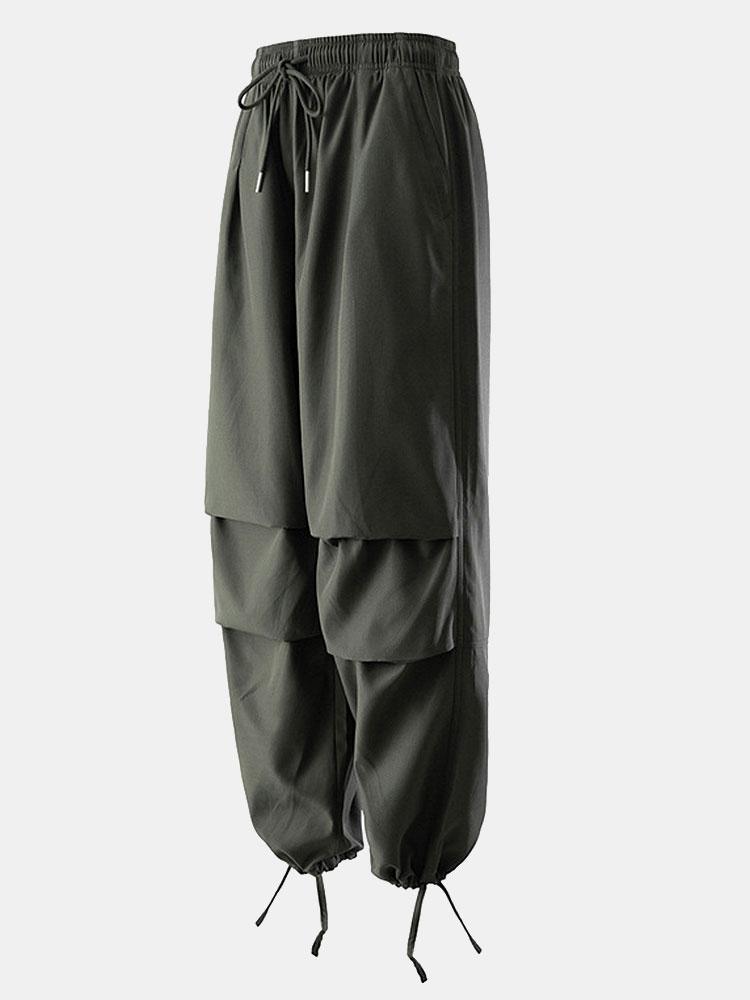 Solid Parachute Pants