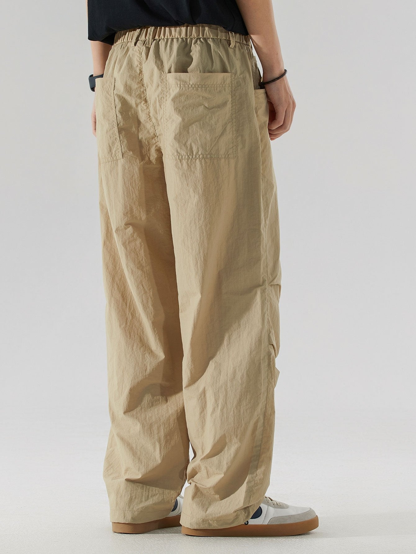 Elastic Waist Parachute Pants