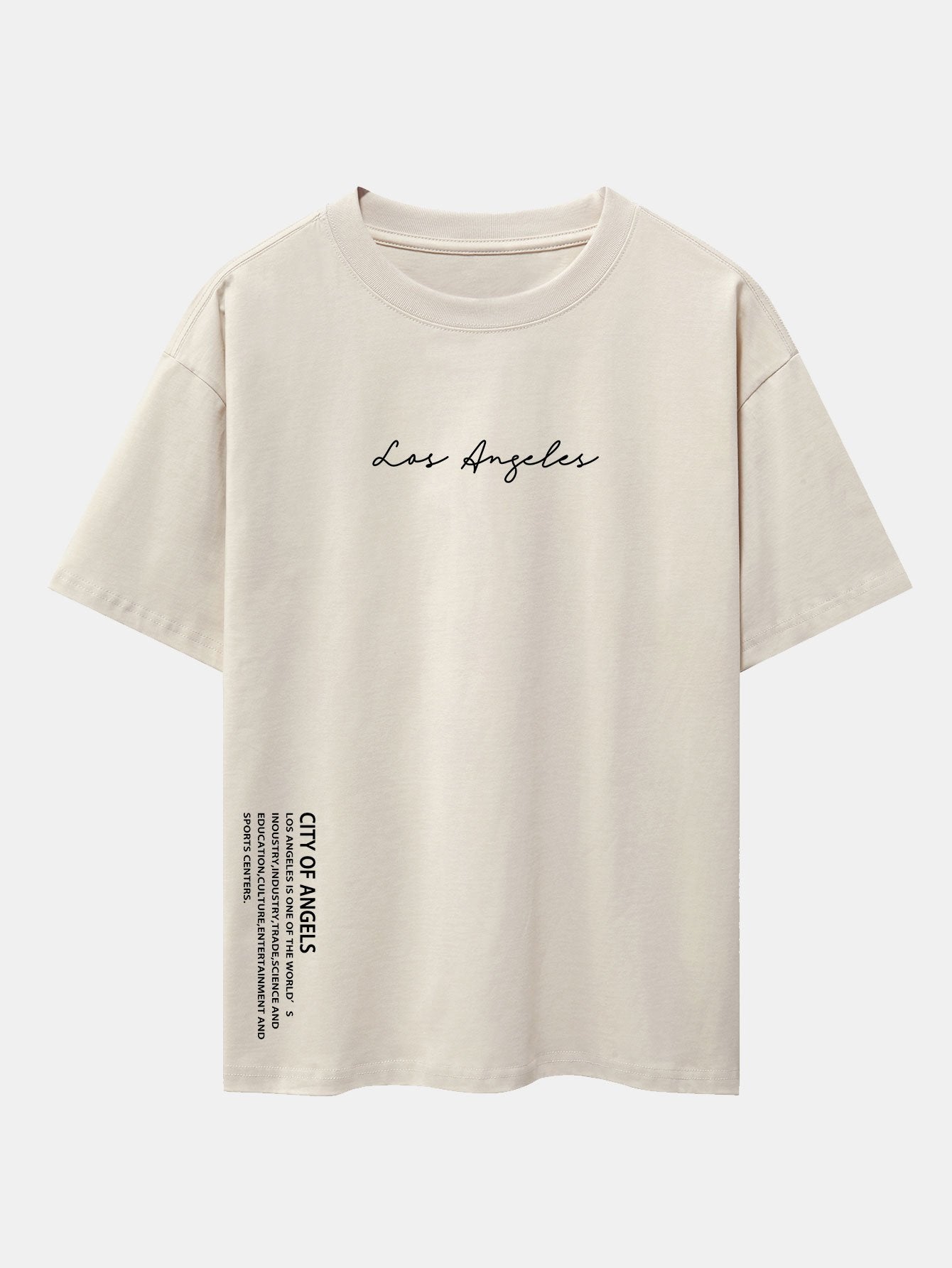 Los Angeles Print Drop Shoulder Oversize T-Shirt