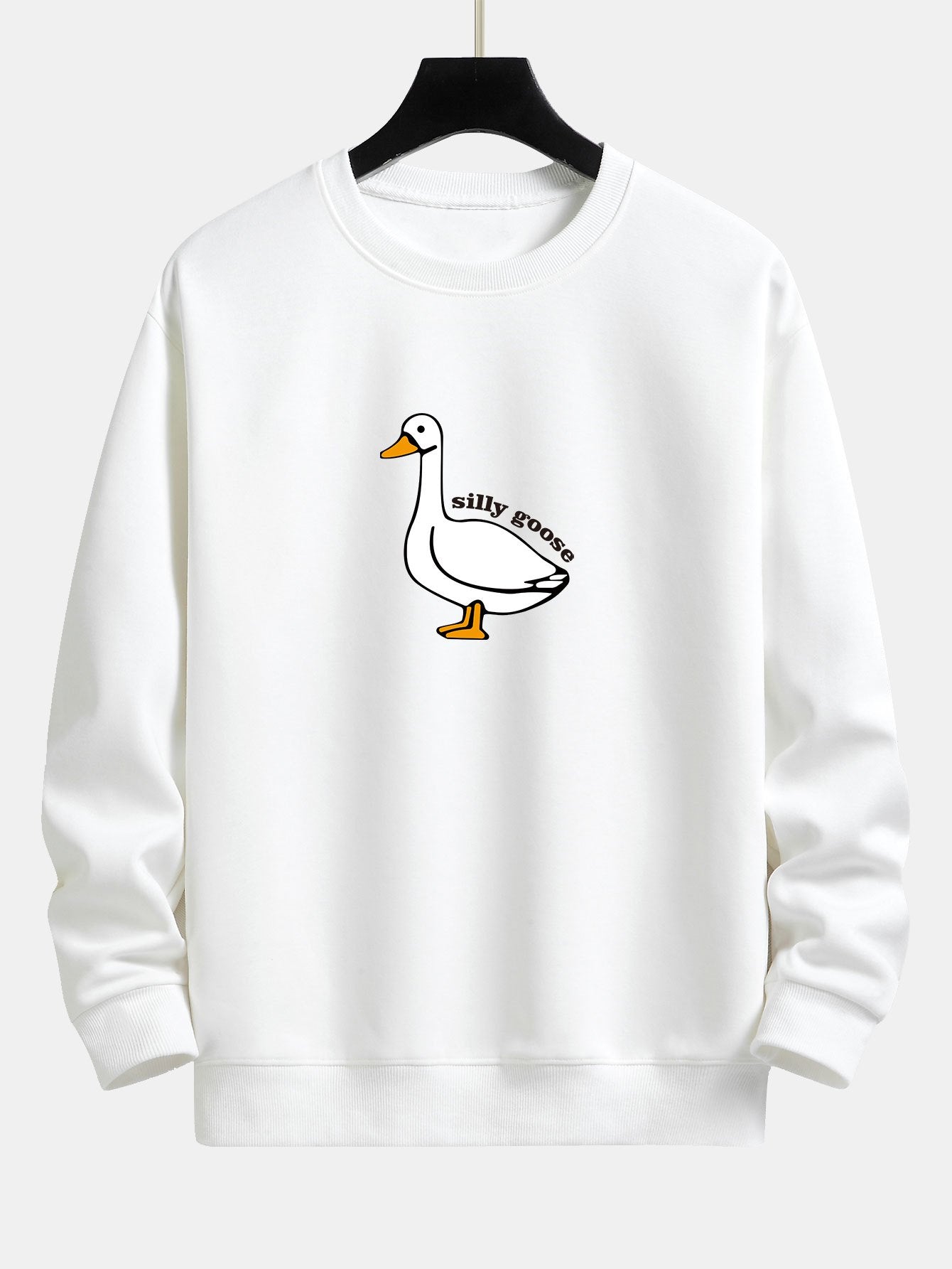 Sweat-shirt coupe décontractée à imprimé Silly Goose