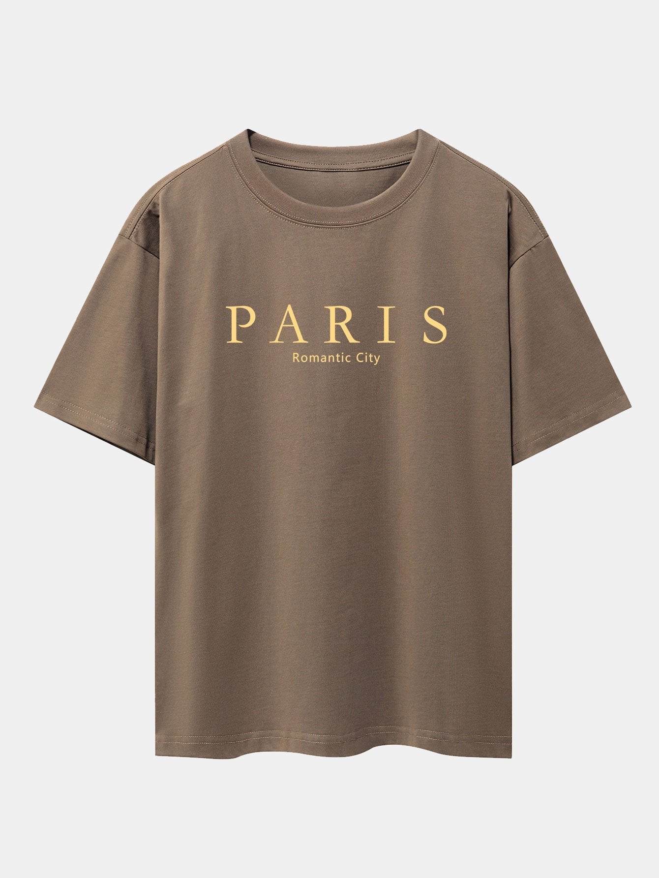 Paris Slogan Print Drop Shoulder Oversize T-Shirt