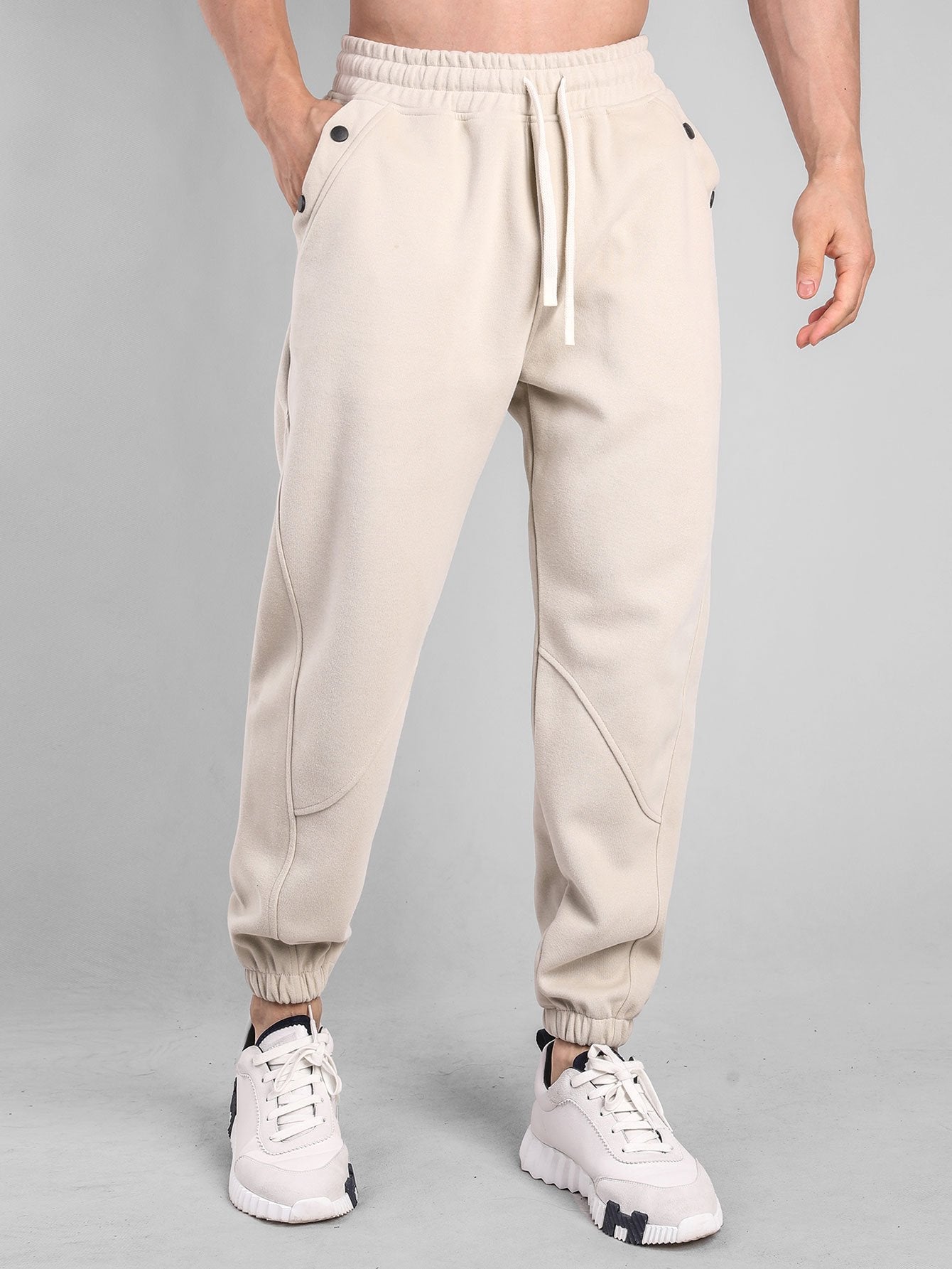 Button Pocket Jogger Pants