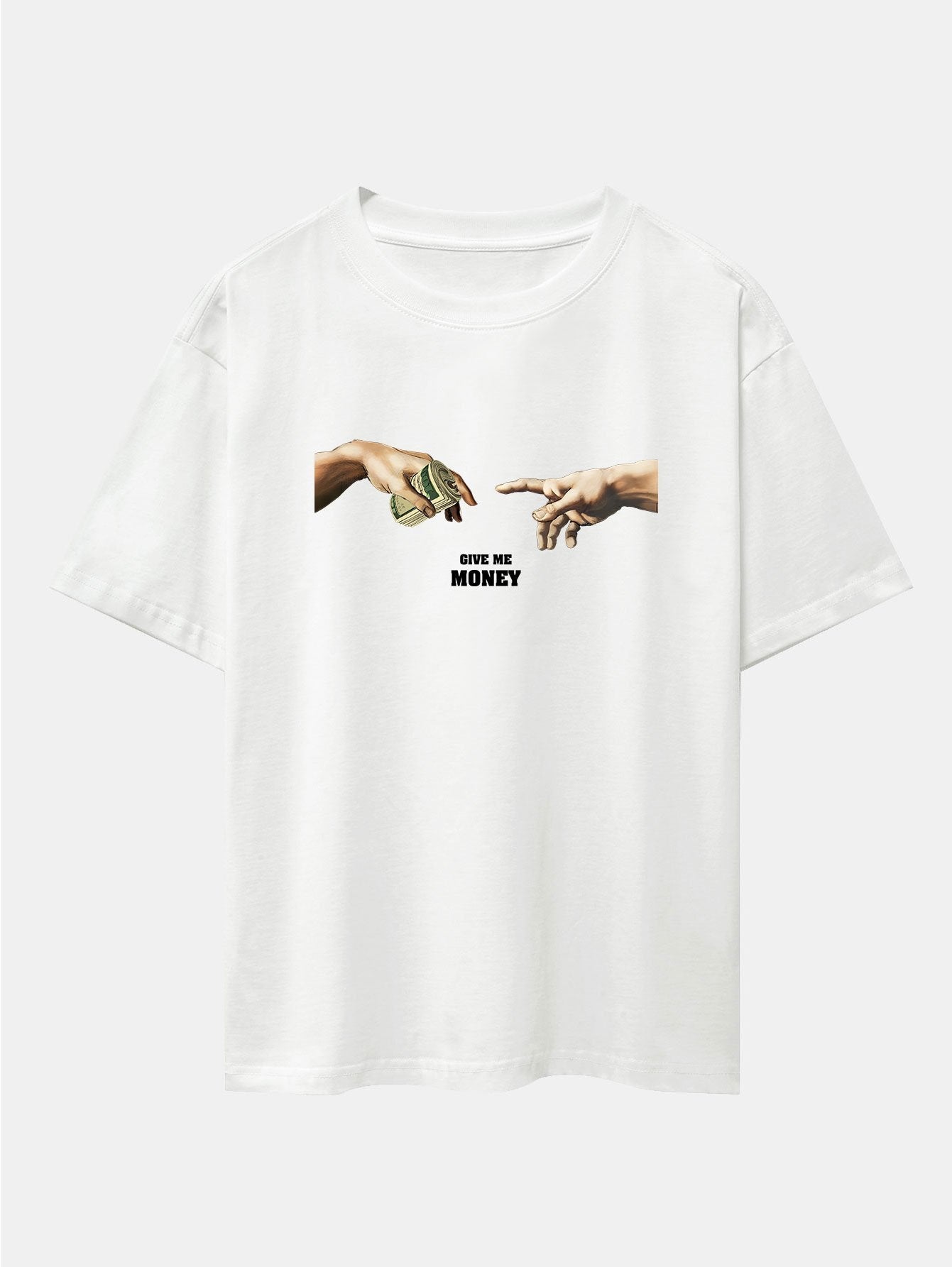 Hand Cash Print Drop Shoulder Oversize T-Shirt