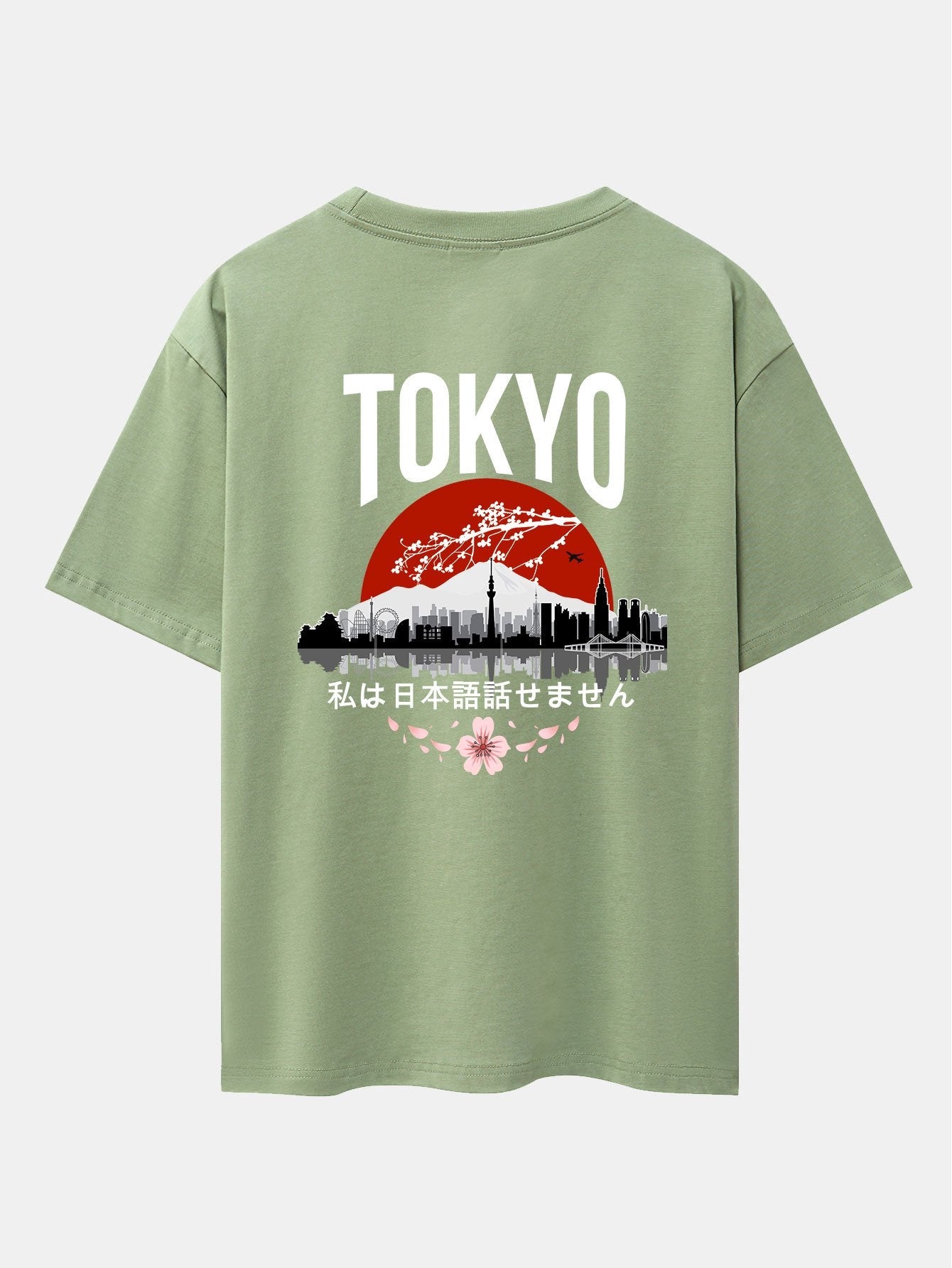 Tokyo Scenery Back Print Oversize T-Shirt