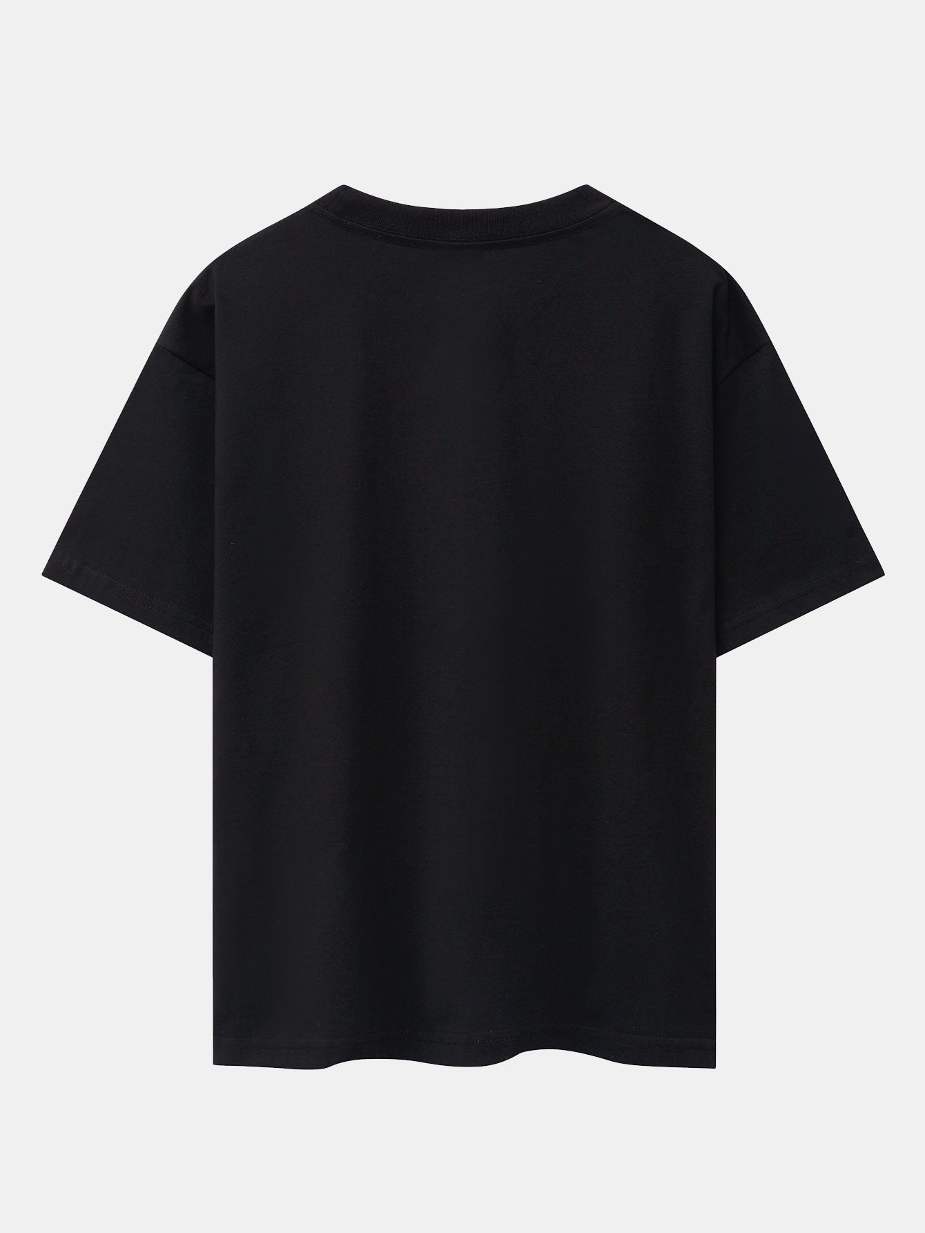 Geometric Dissolving Bear Drop Shoulder Oversize T-Shirt