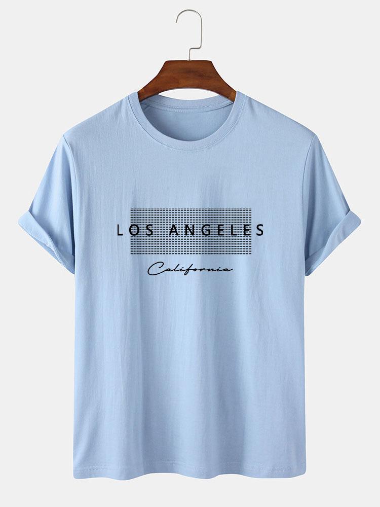 T-shirt imprimé à carreaux Los Angeles