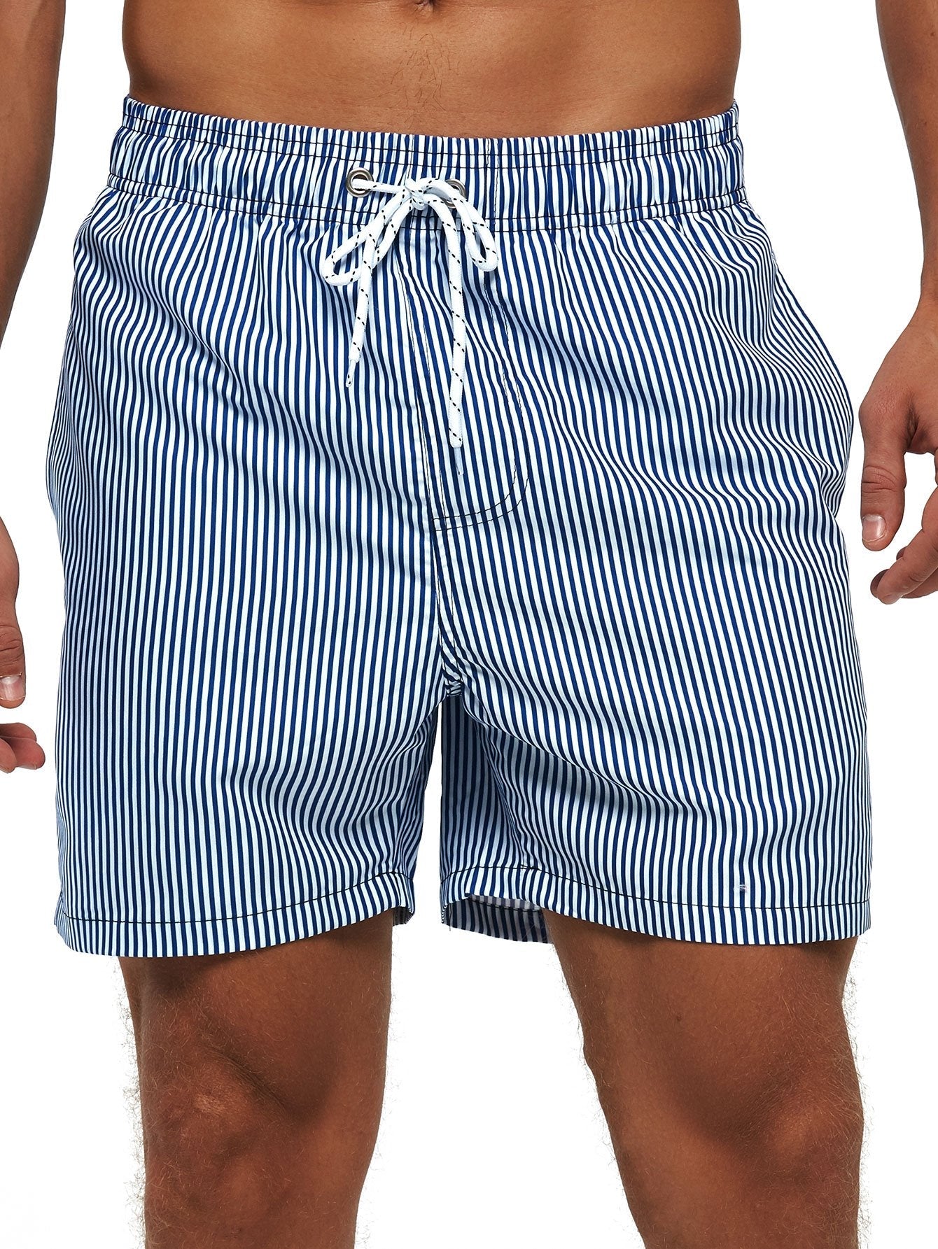 Stripe Print Swim Shorts