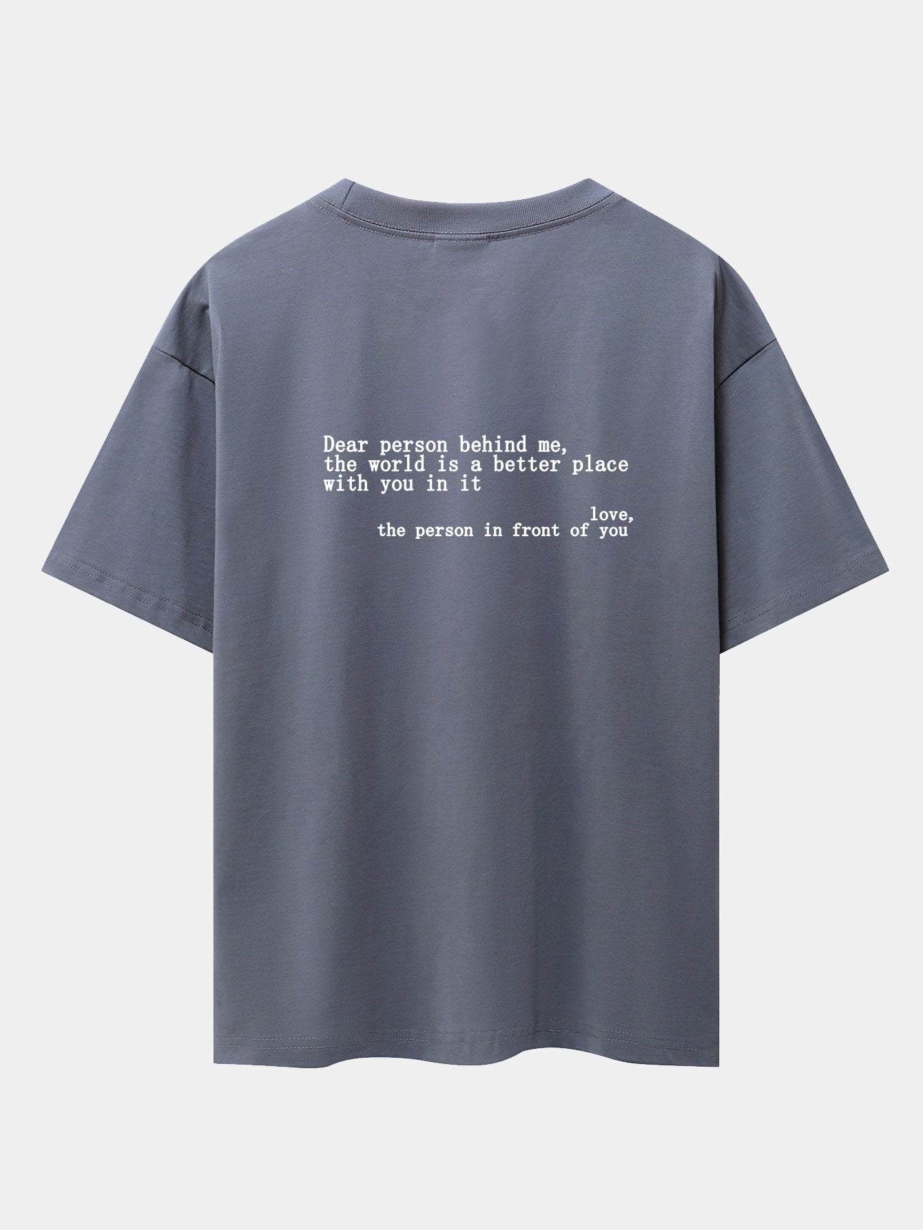 T-shirt oversize à épaules tombantes et slogan imprimé au dos 