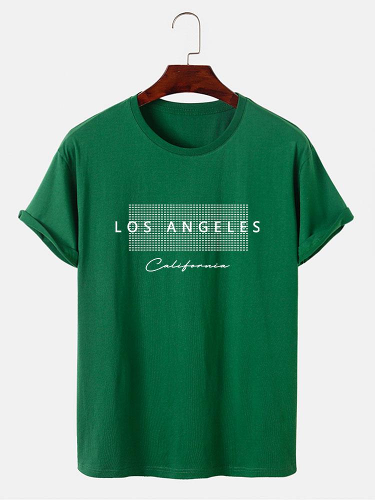 T-shirt imprimé à carreaux Los Angeles