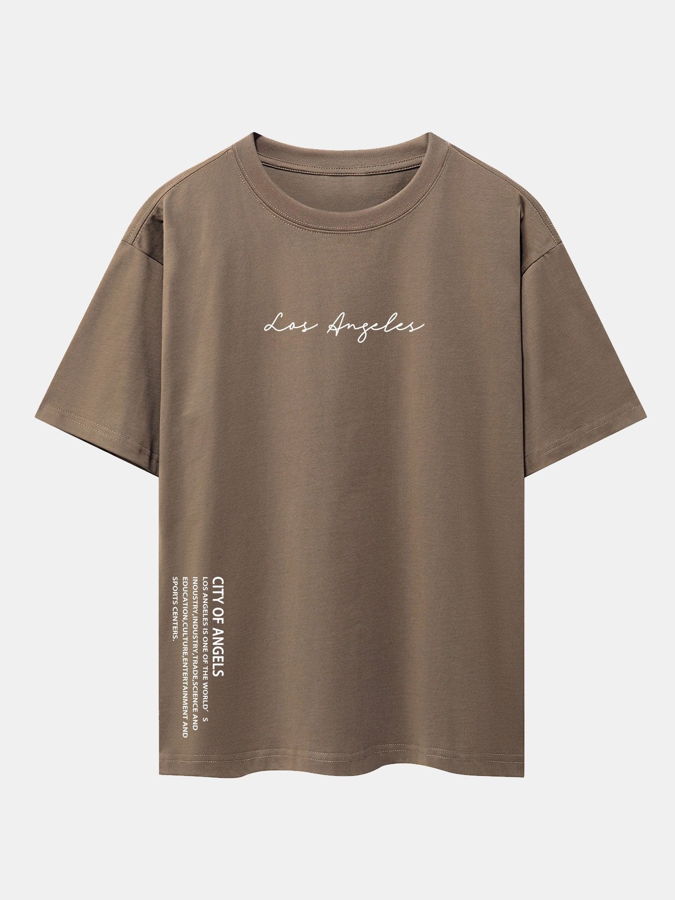 Los Angeles Print Drop Shoulder Oversize T-Shirt