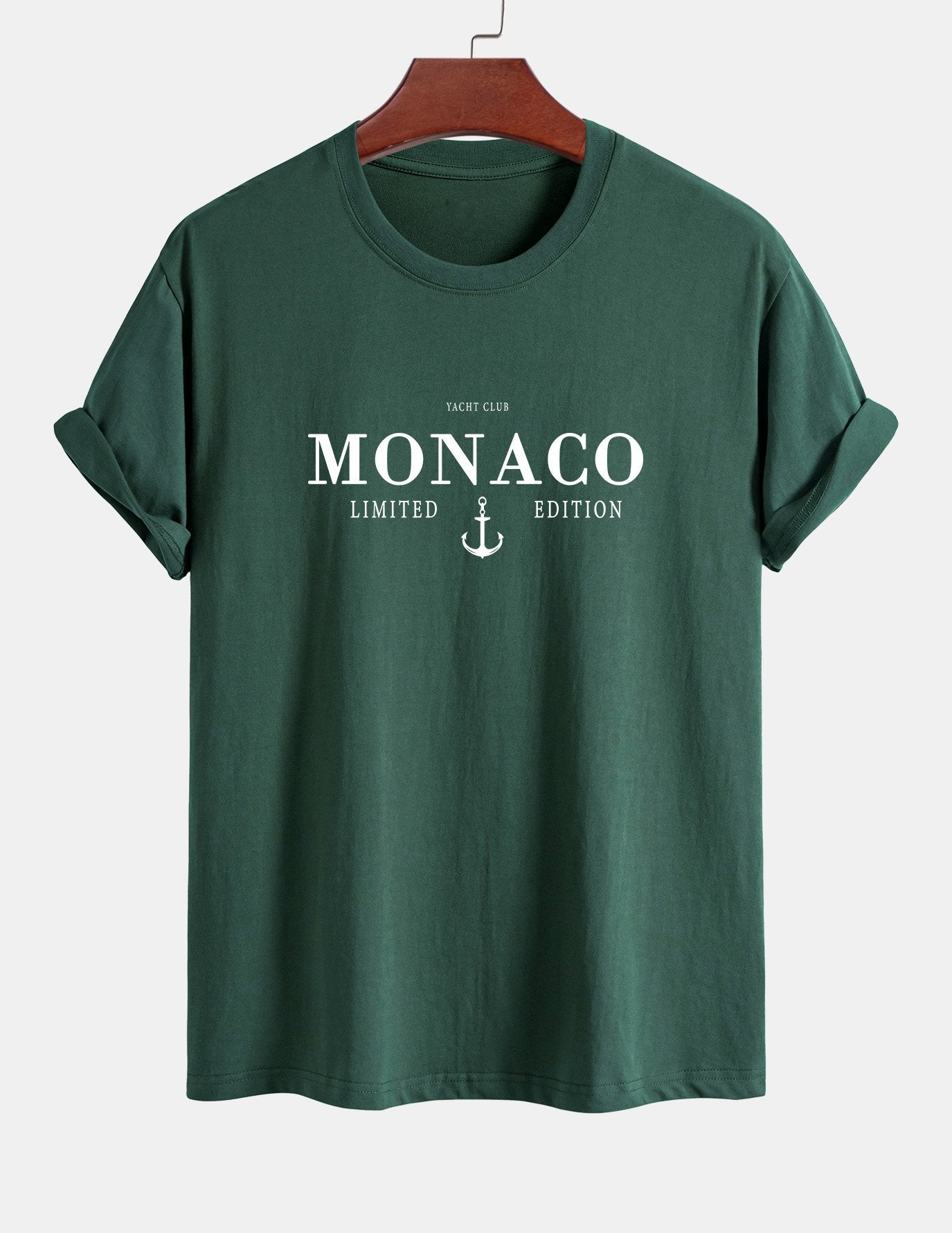 Regular Fit Monaco Slogan Cotton T-Shirt