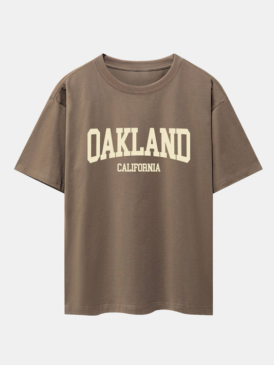 Vintage Oakland Print Heavy Weight Oversize T-Shirt