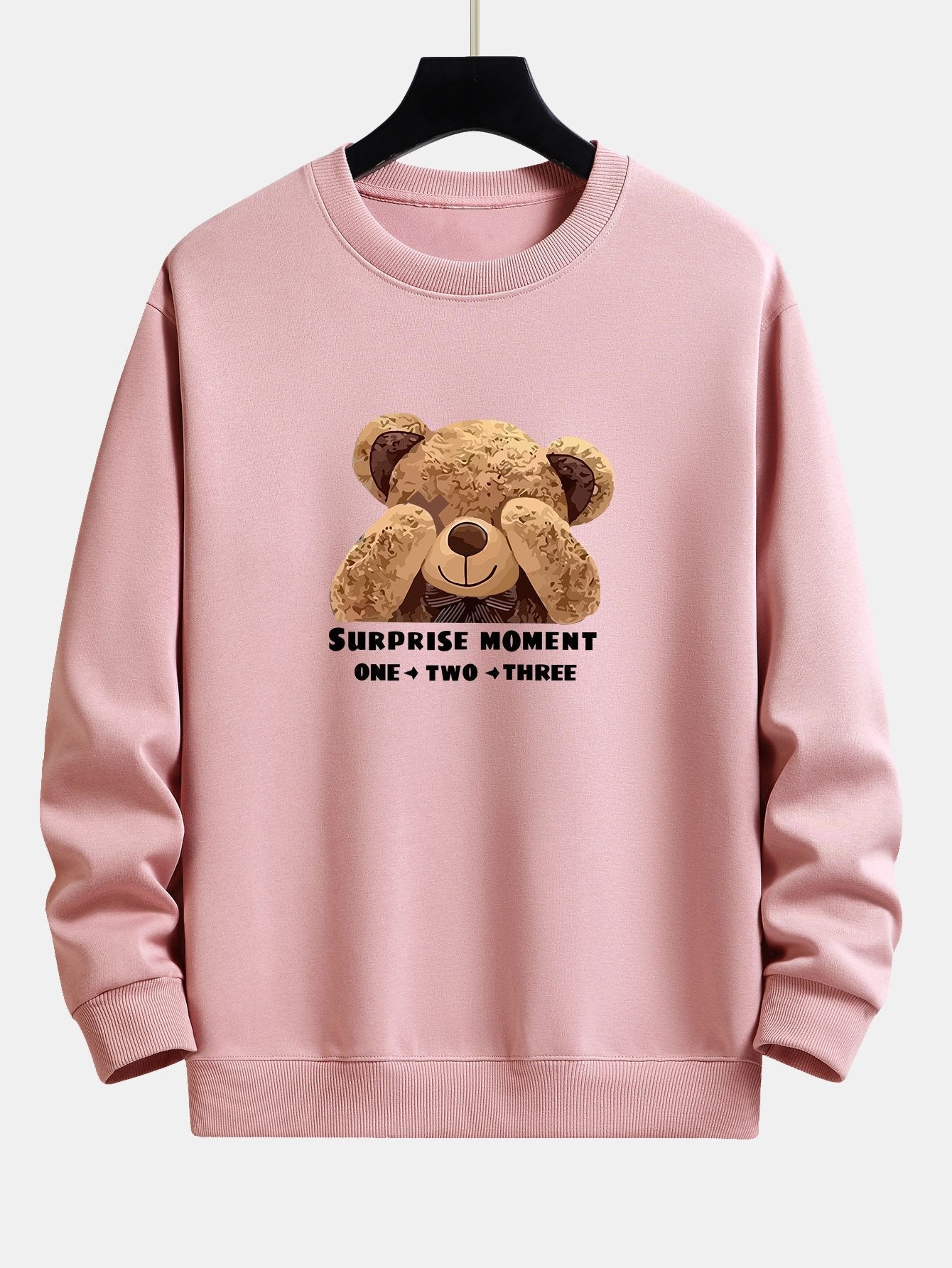 Sweat-shirt coupe décontractée à imprimé slogan Bear