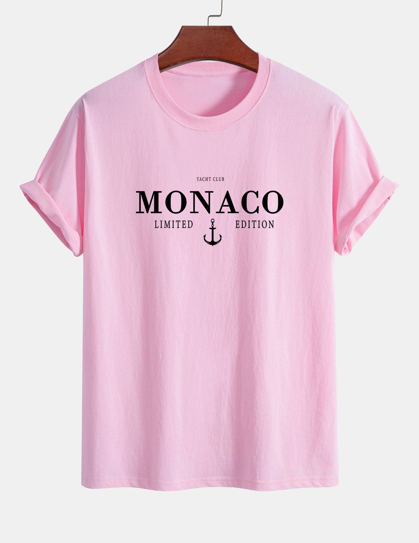 Regular Fit Monaco Slogan Cotton T-Shirt