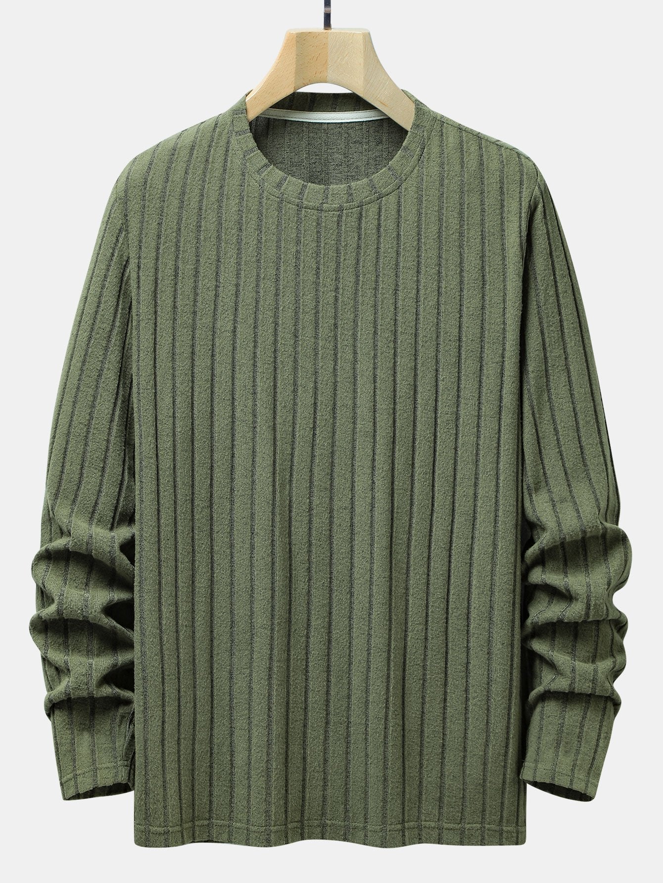 Long Sleeve Knit Ribbed T-Shirt