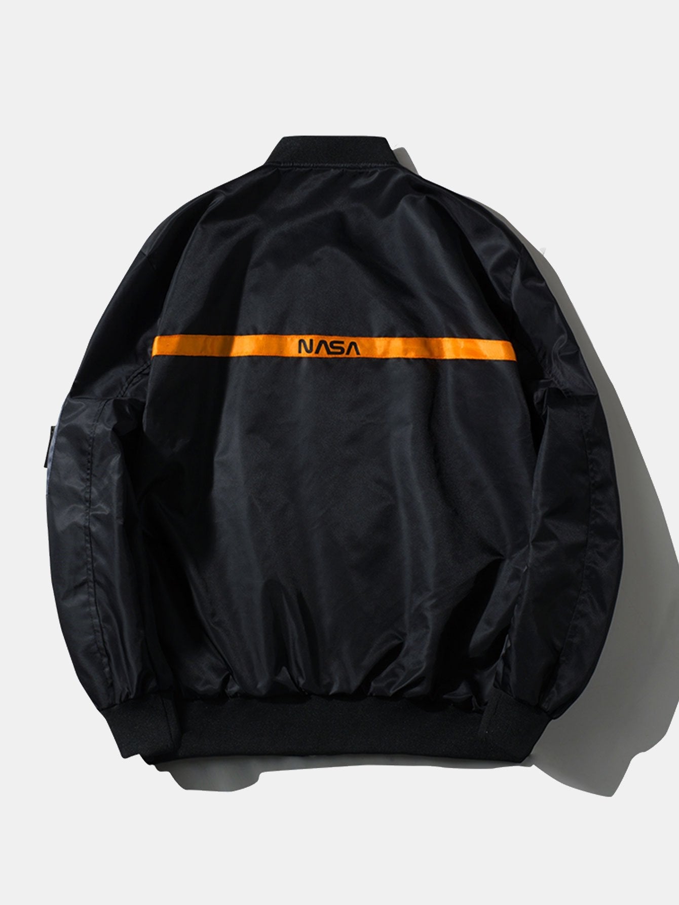 Oversized NASA Print Bomber Jacket