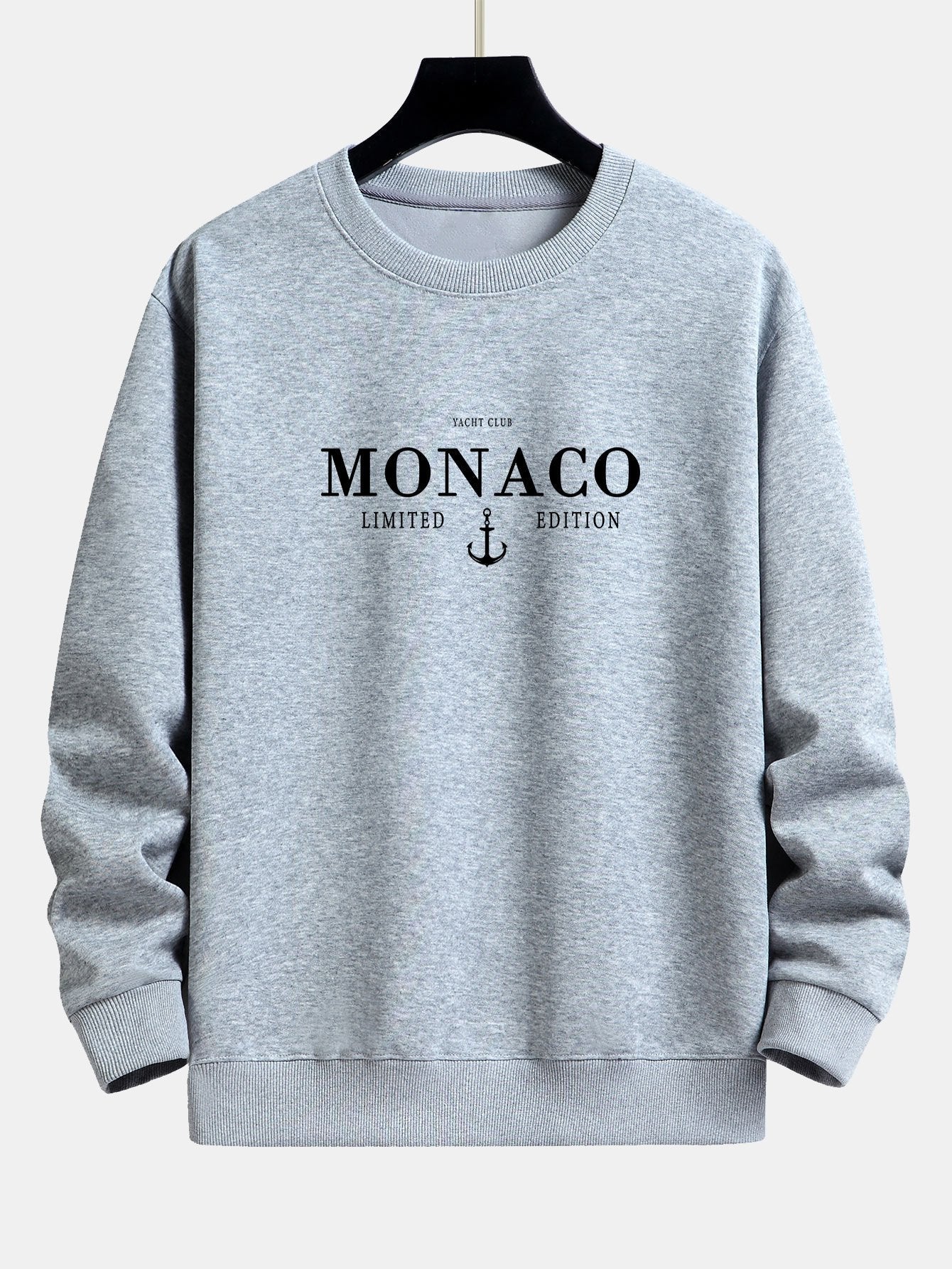 Monaco Slogan Print Relax Fit Sweatshirt