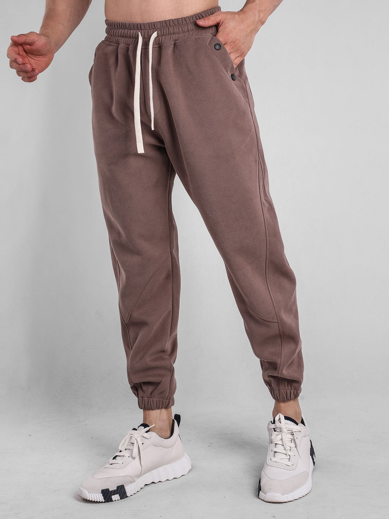 Button Pocket Jogger Pants