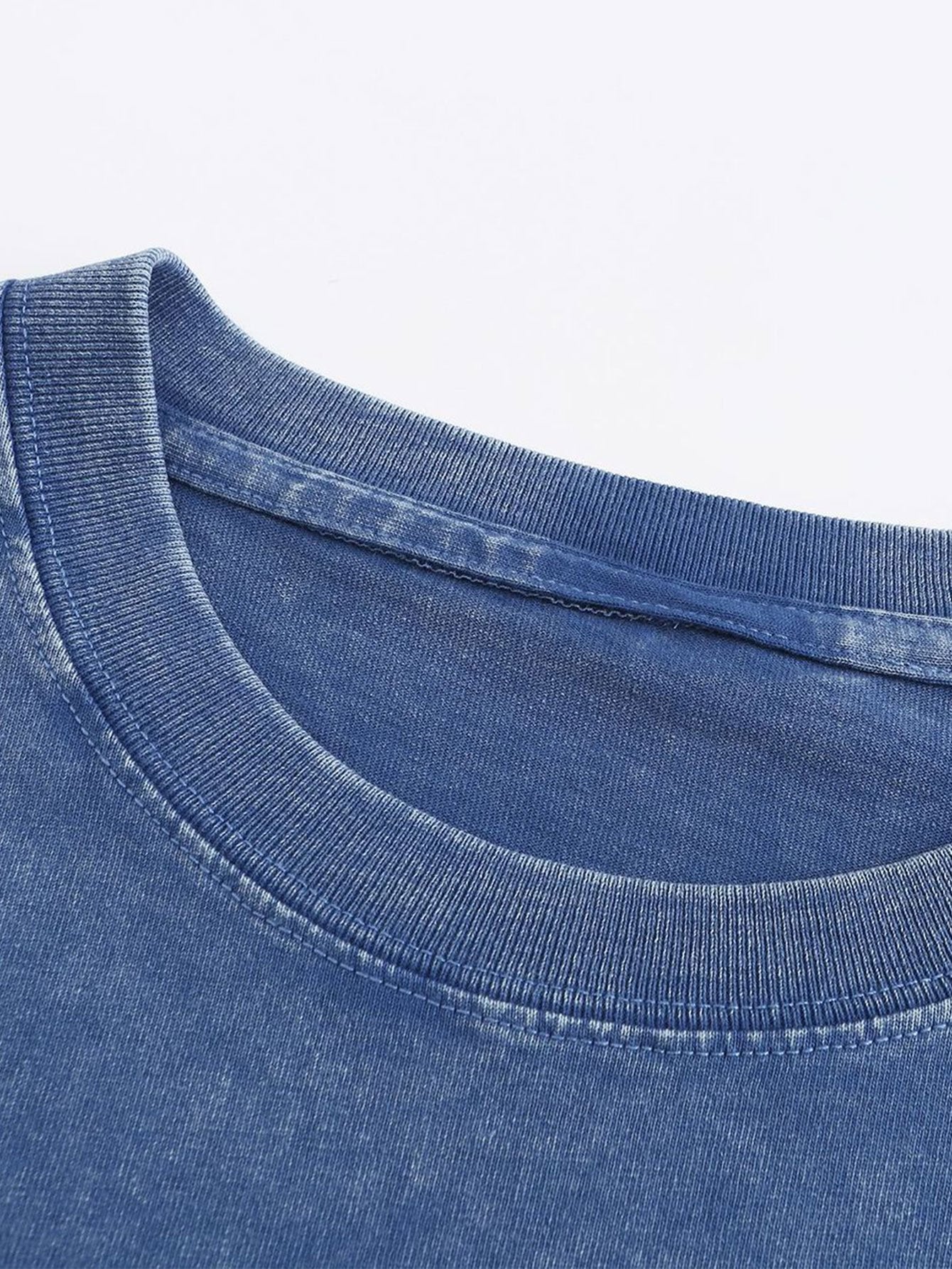 Washed Distressed Drop Shoulder T-Shirt