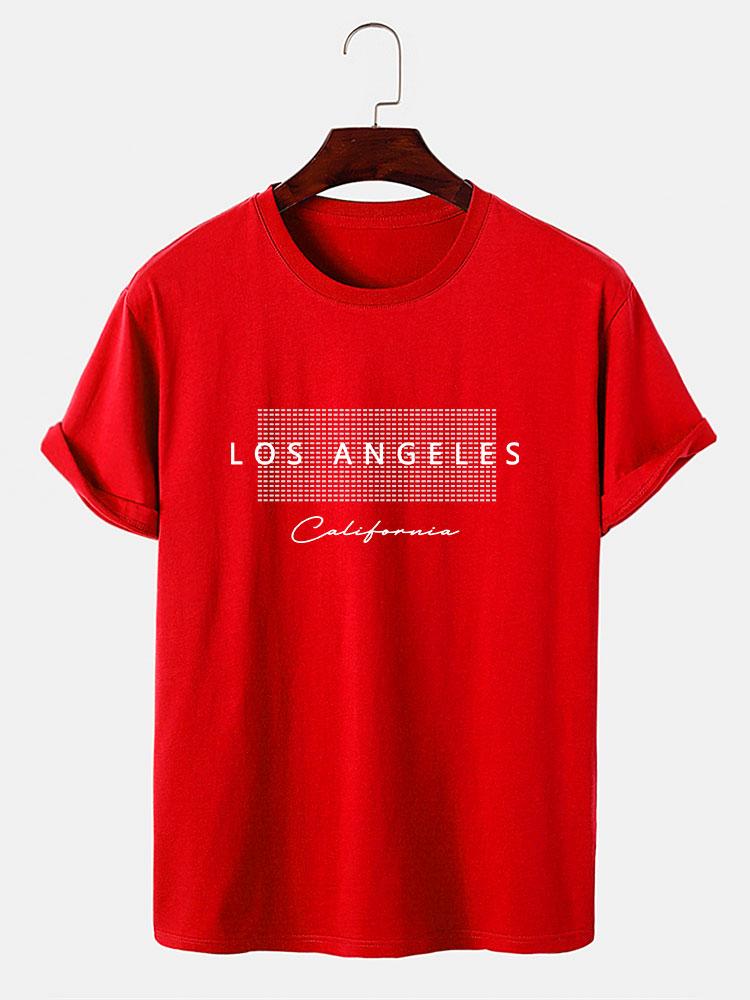 T-shirt imprimé à carreaux Los Angeles