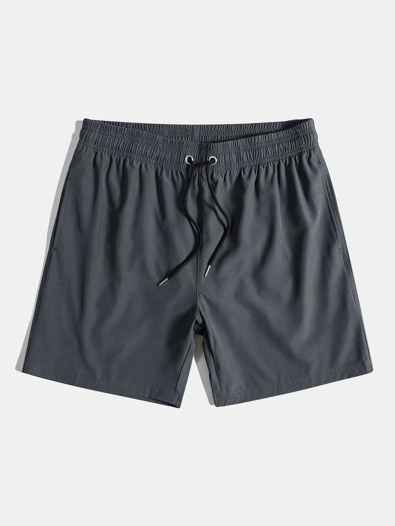 Solid Drawstring Swim Shorts