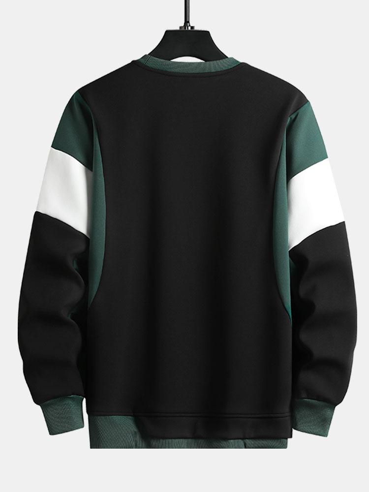 Color Block Patchwork Sweatshirt