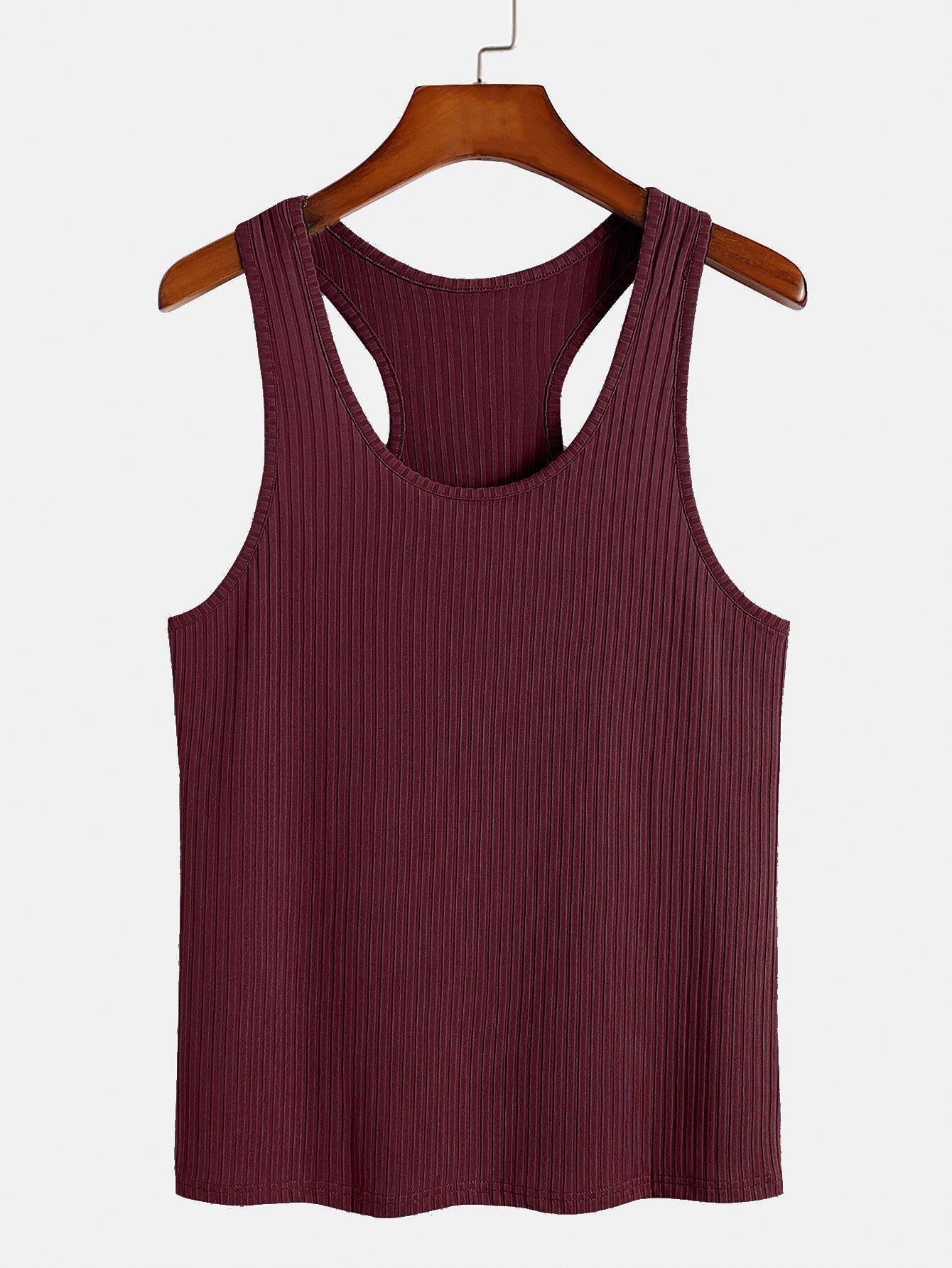 Basic Slim Ribbed Racer Back Tank