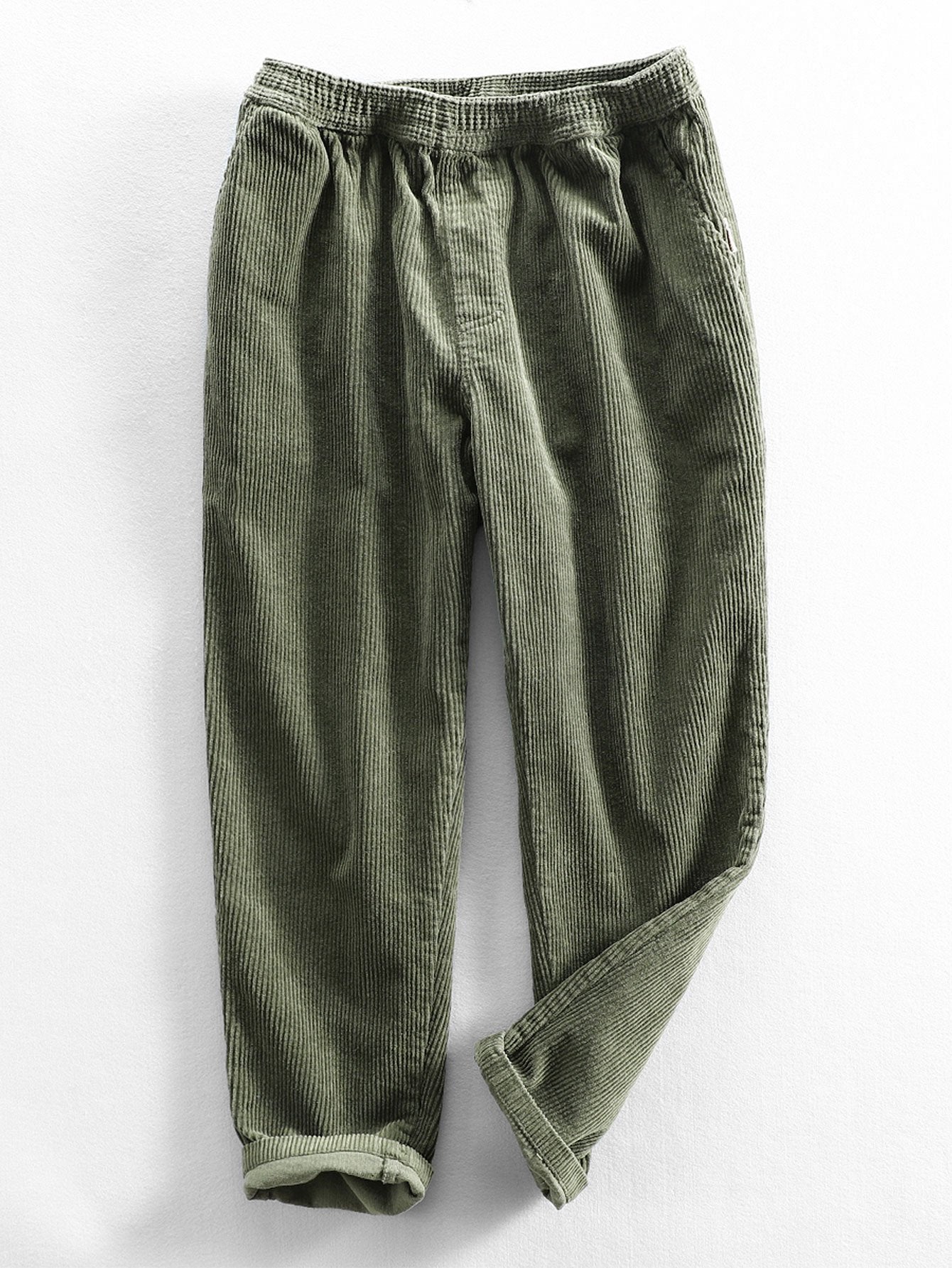 Cotton Corduroy Cropped Pants