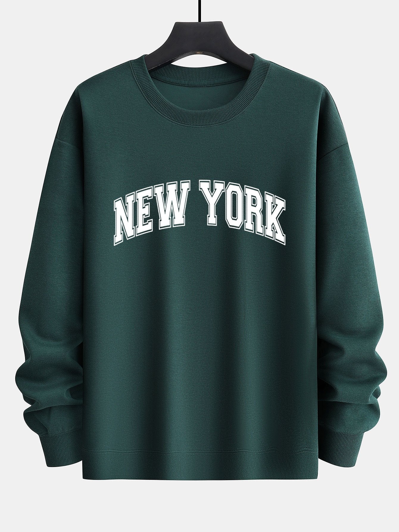 Sweat-shirt coupe décontractée à imprimé New York