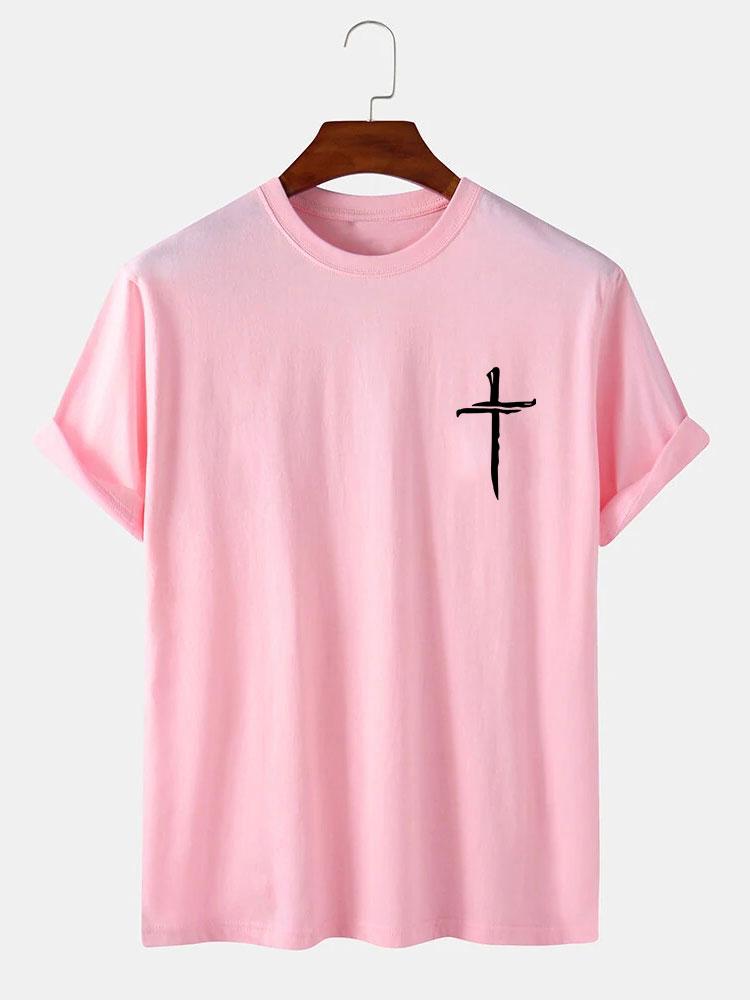 Cross Print T-Shirt