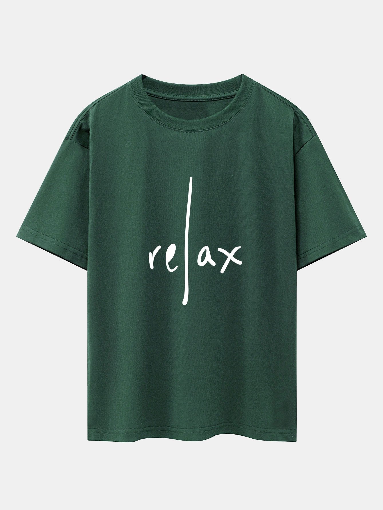 Relax Print Drop Shoulder Oversize T-Shirt