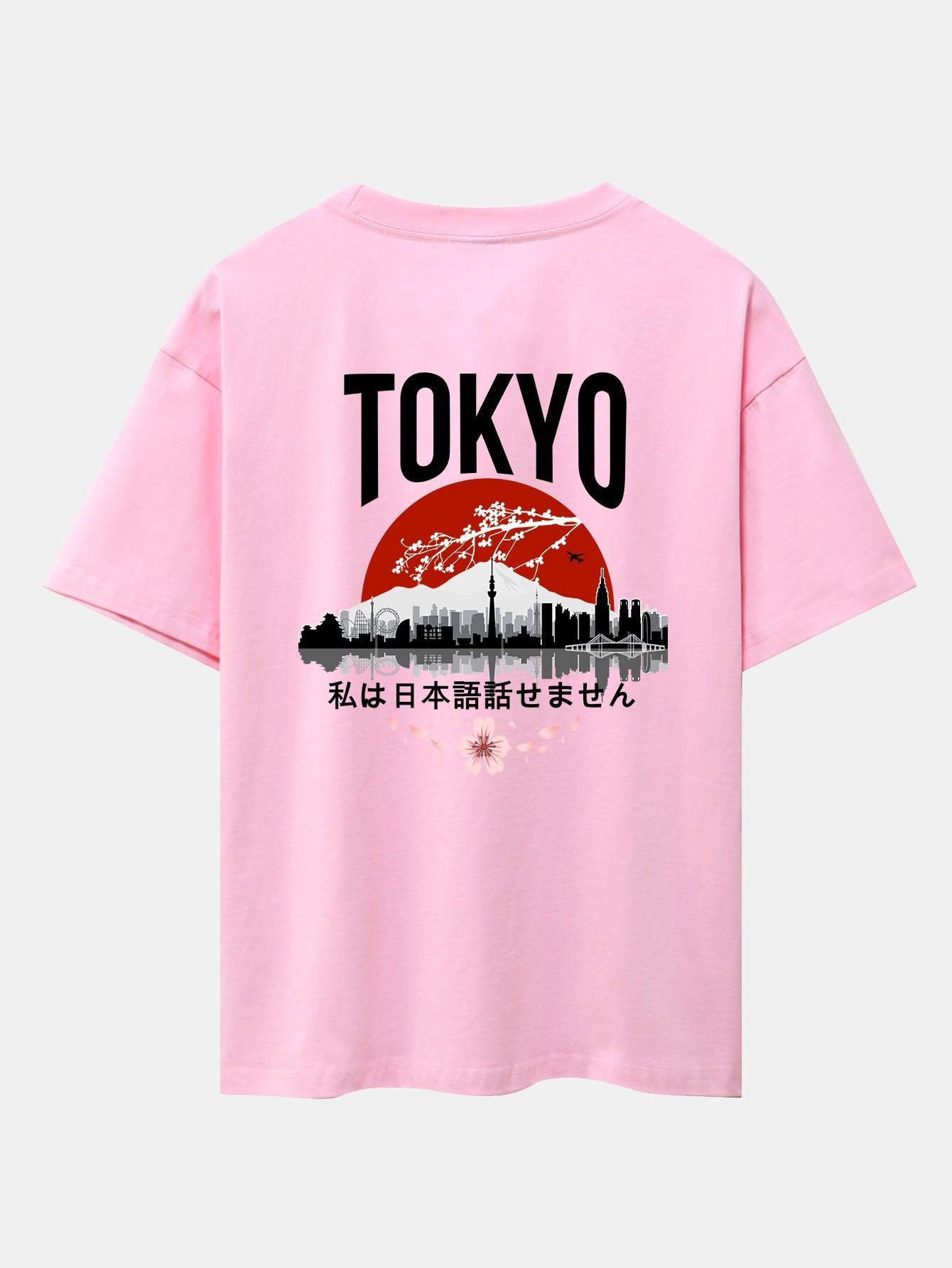 Tokyo Scenery Back Print Oversize T-Shirt