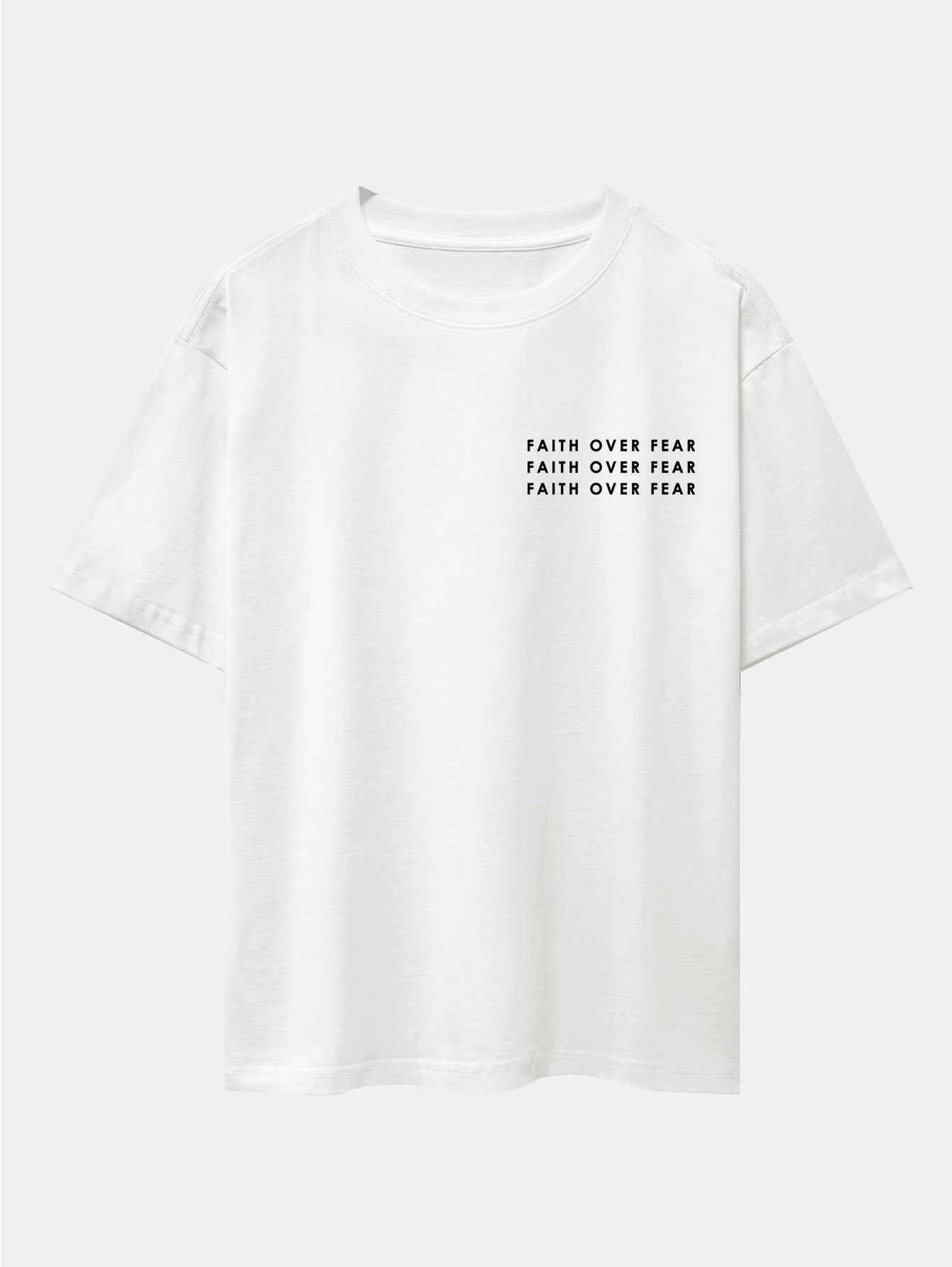 Slogan Print Drop Shoulder Oversize T-Shirt