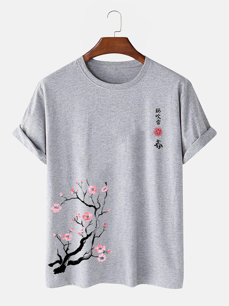 Cherry Blossoms Print T-Shirt