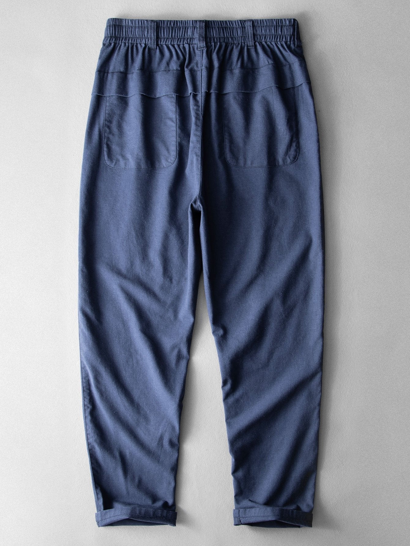 Straight Leg Linen Cotton Blend Pants