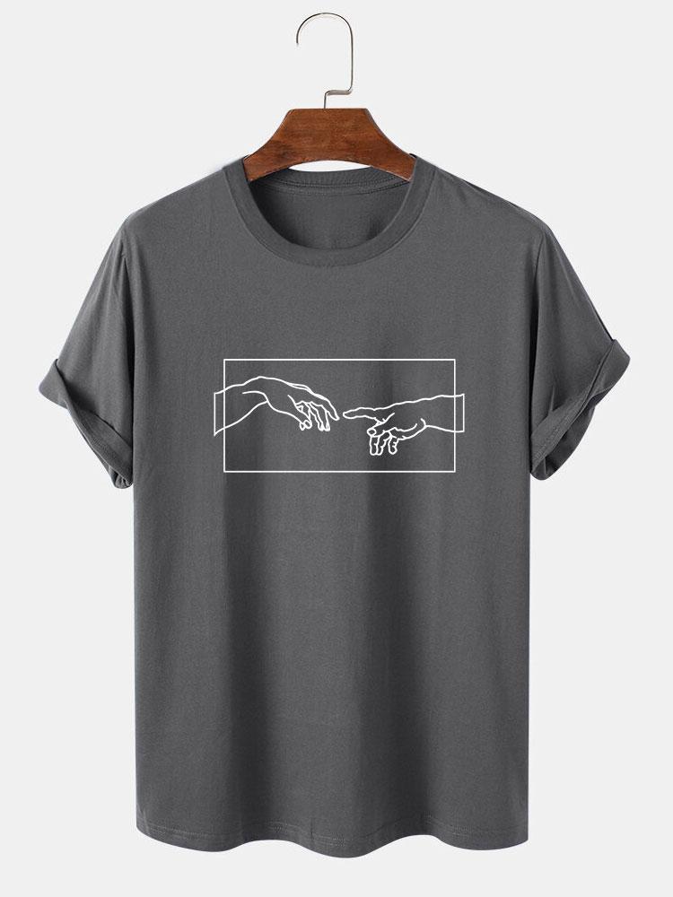 Lines Of Hands Print T-Shirt