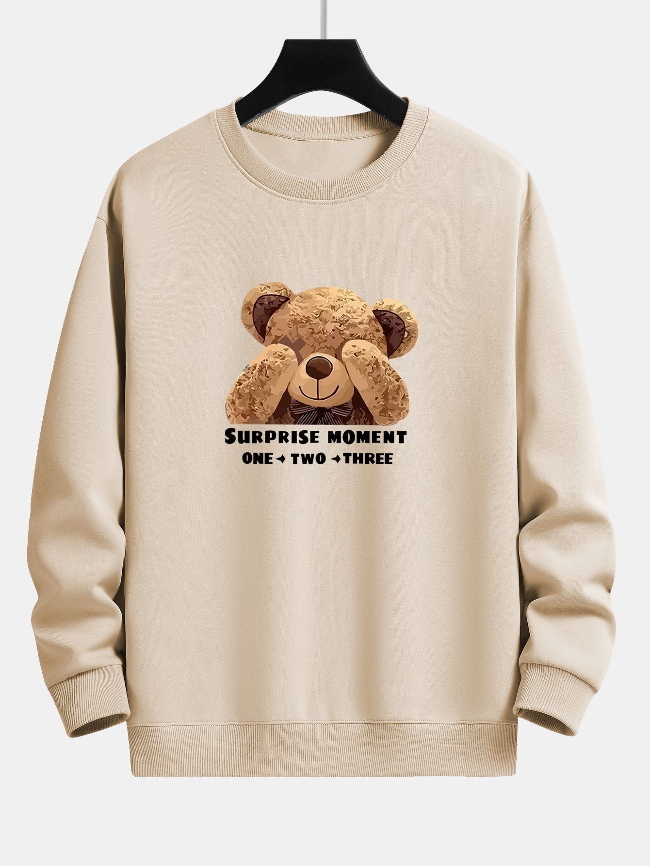 Sweat-shirt coupe décontractée à imprimé slogan Bear